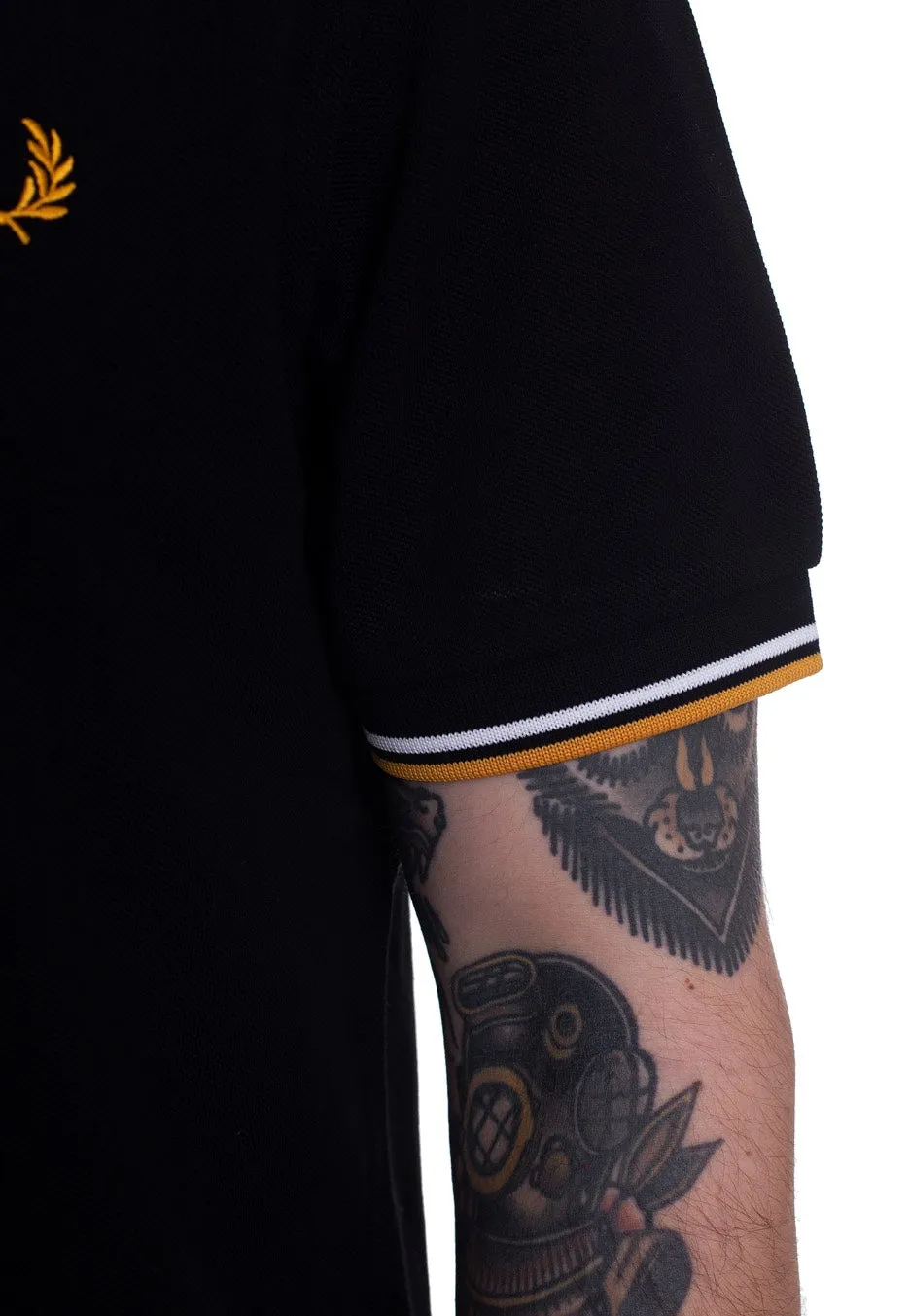 Fred Perry - Twin Tipped Black/Wht/Gold - Polo
