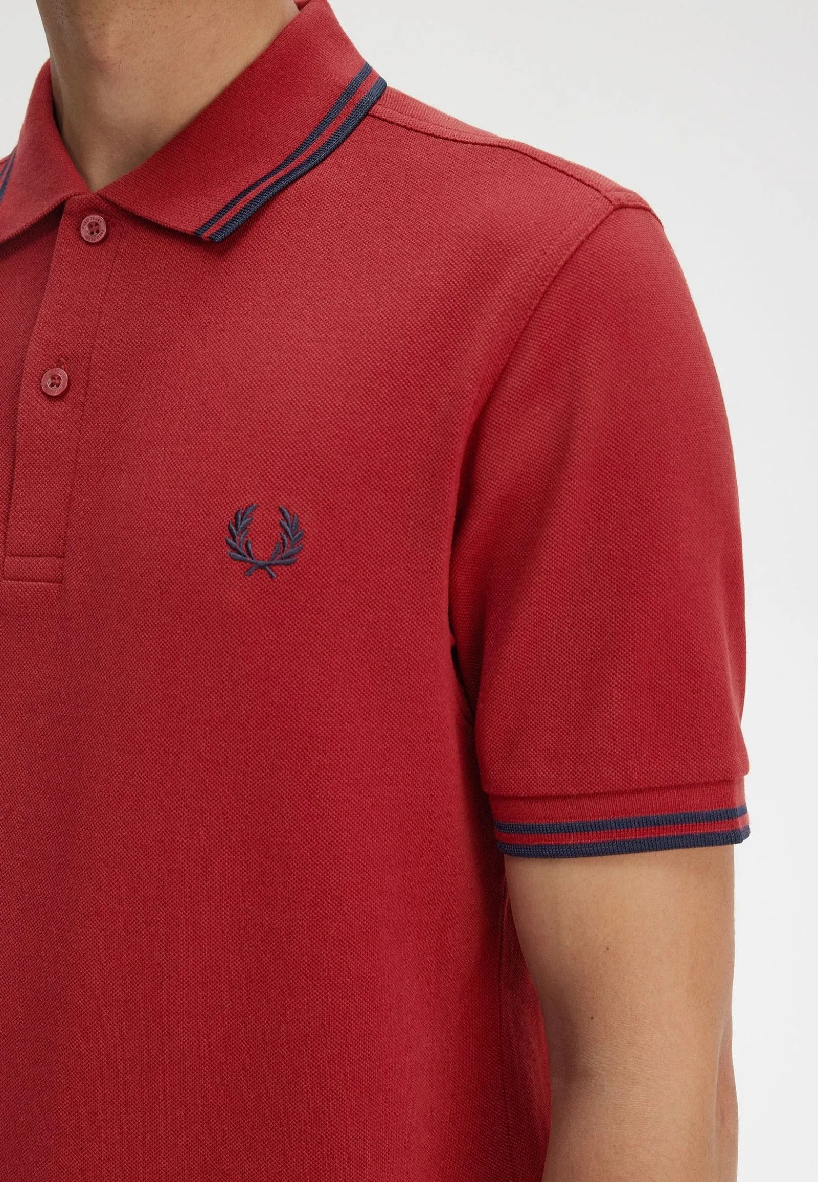 Fred Perry - Twin Tipped Burnt Red/Navy - Polo