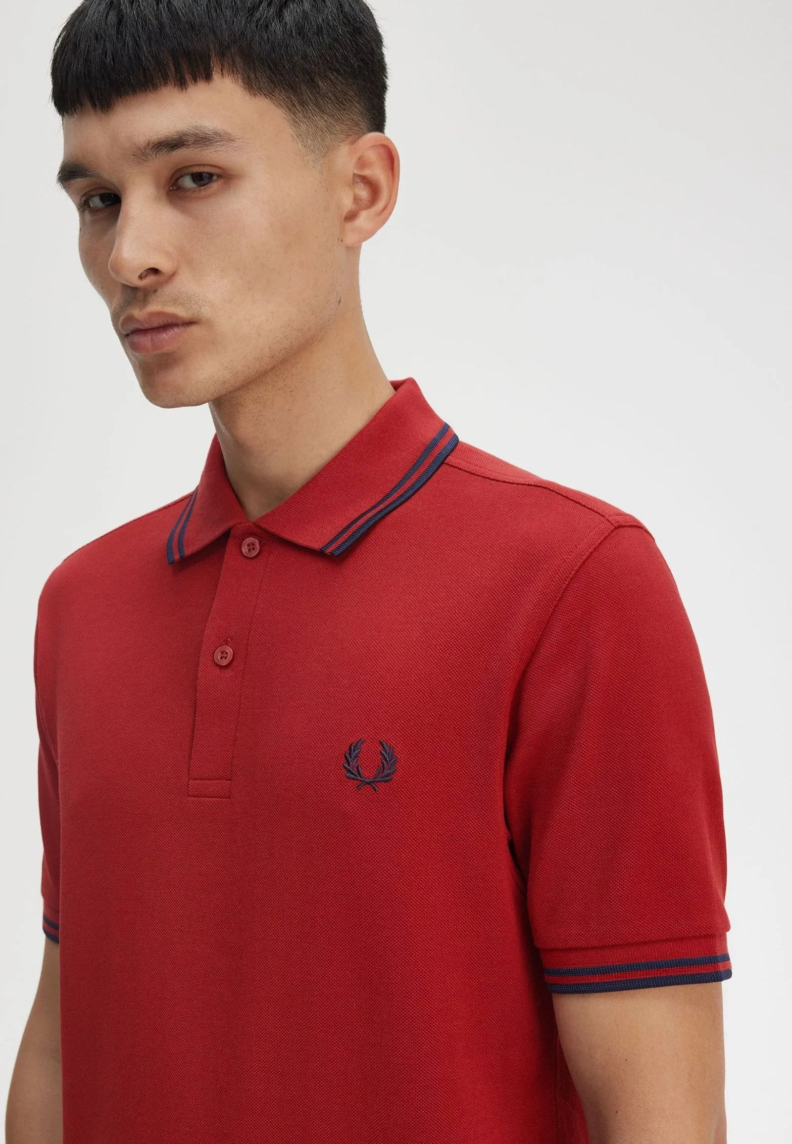 Fred Perry - Twin Tipped Burnt Red/Navy - Polo