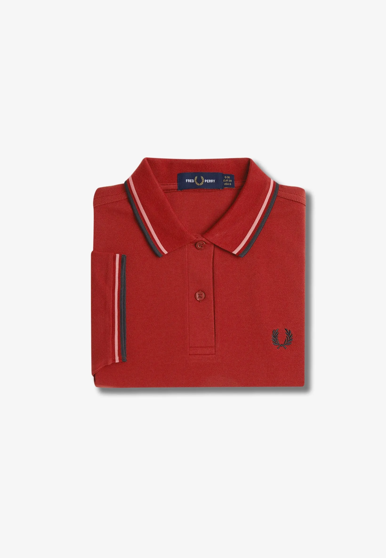 Fred Perry - Twin Tipped Burnt Red/Putty Pink/Black - Polo