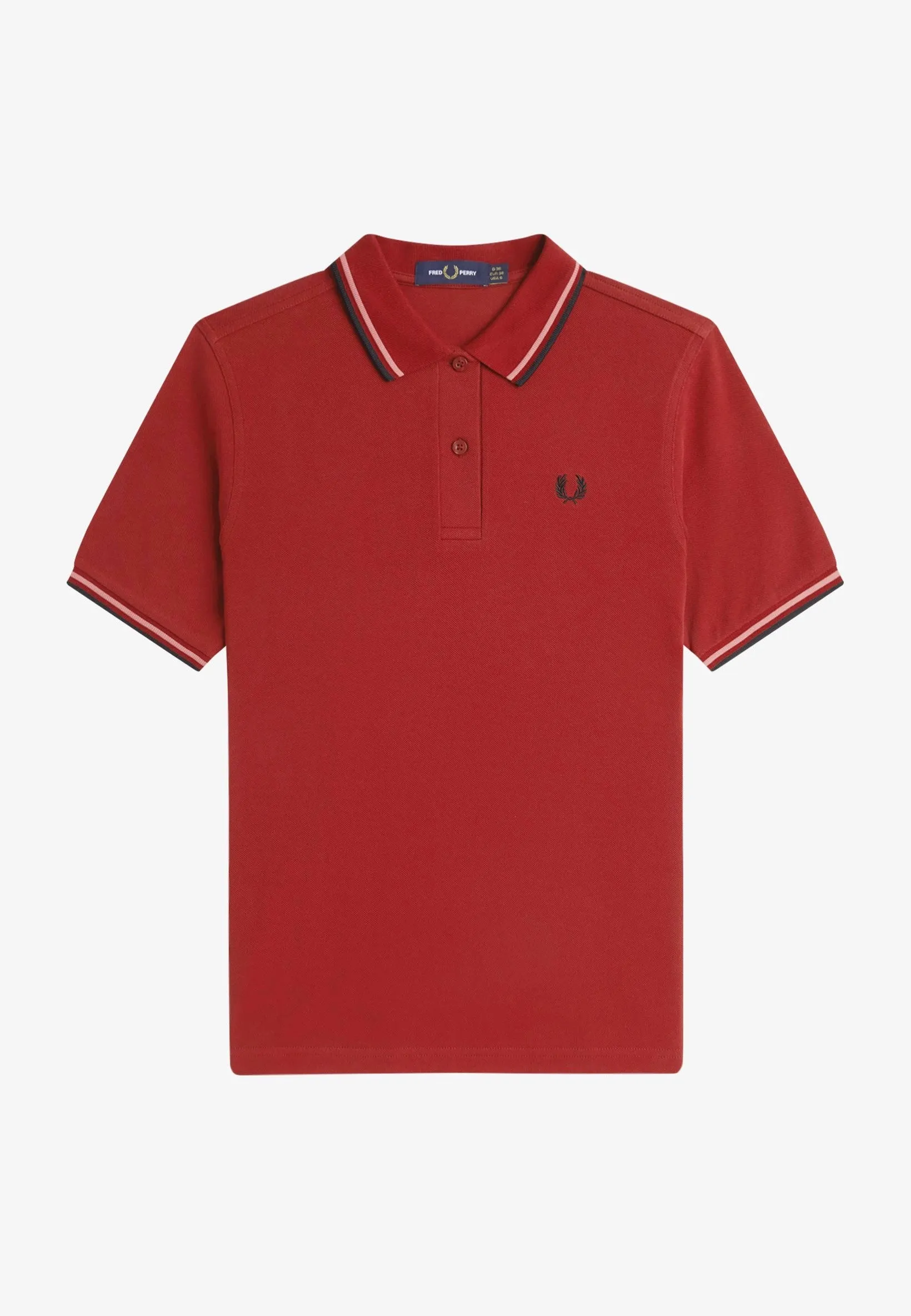 Fred Perry - Twin Tipped Burnt Red/Putty Pink/Black - Polo