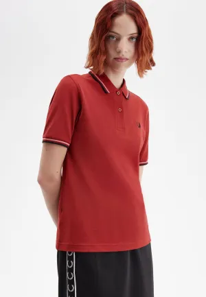 Fred Perry - Twin Tipped Burnt Red/Putty Pink/Black - Polo
