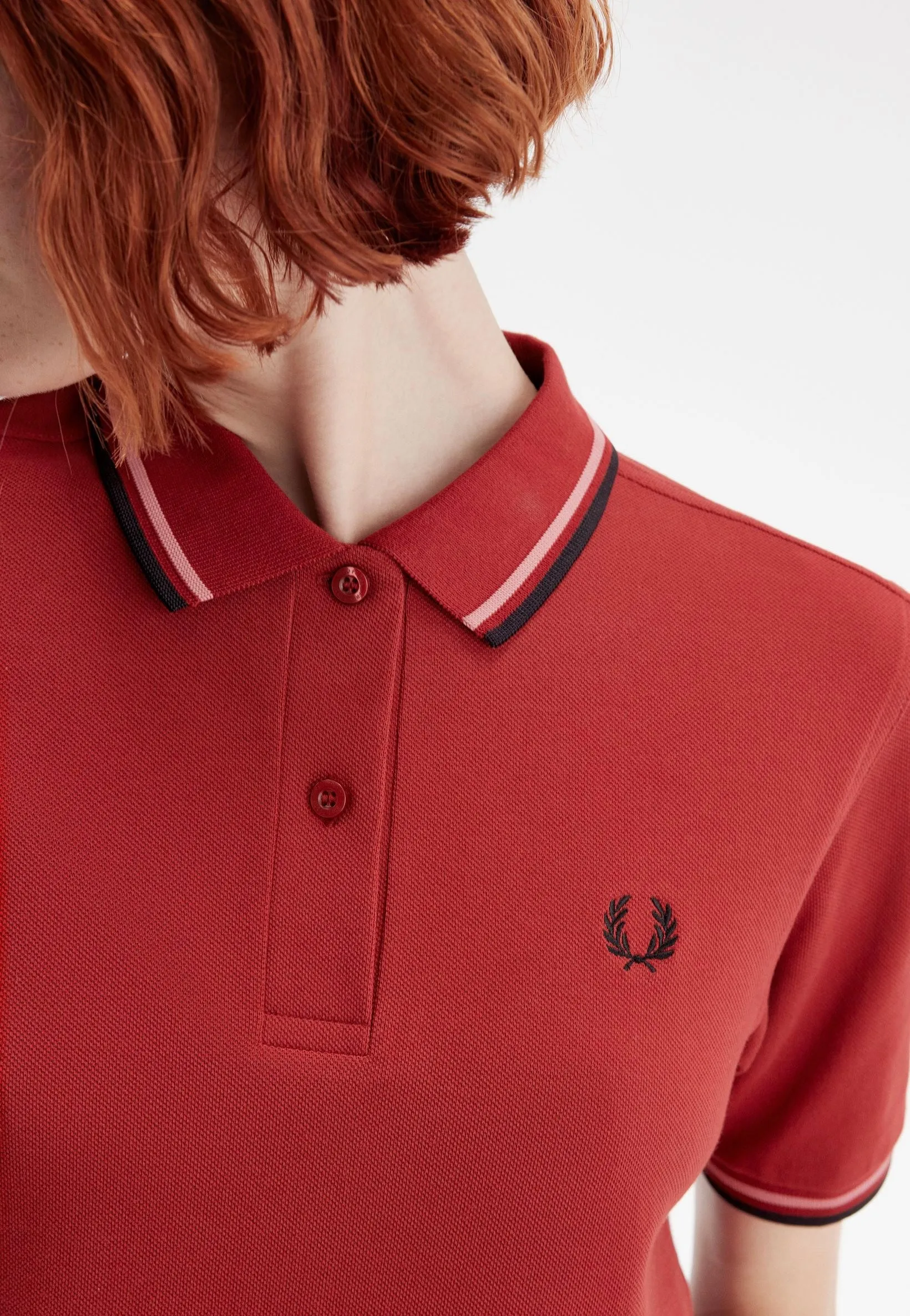 Fred Perry - Twin Tipped Burnt Red/Putty Pink/Black - Polo