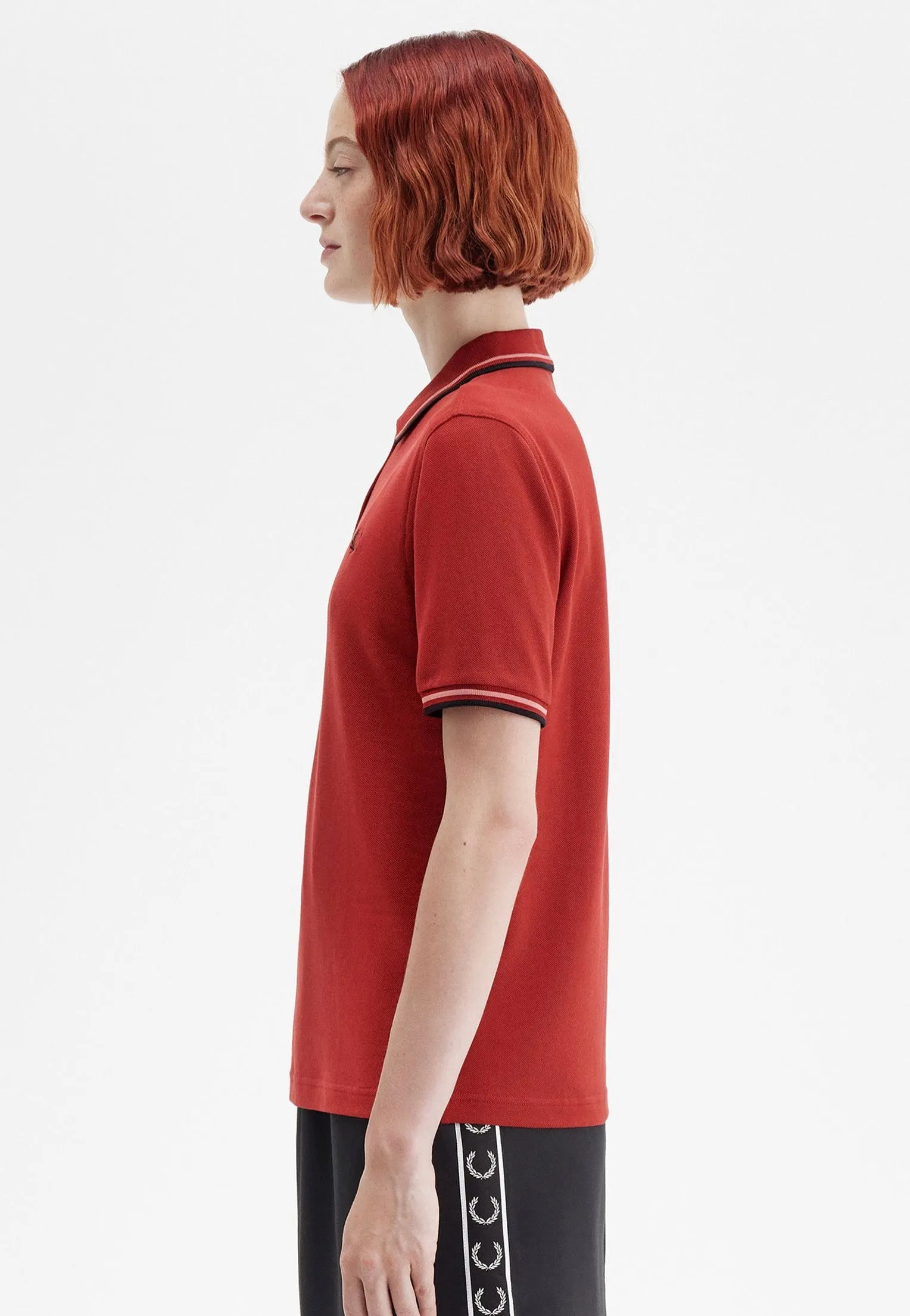 Fred Perry - Twin Tipped Burnt Red/Putty Pink/Black - Polo