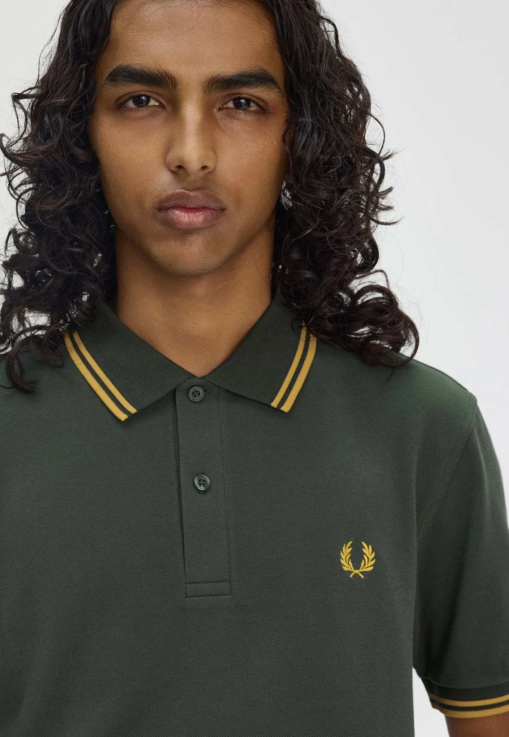 Fred Perry - Twin Tipped Court Green/Honeycomb - Polo