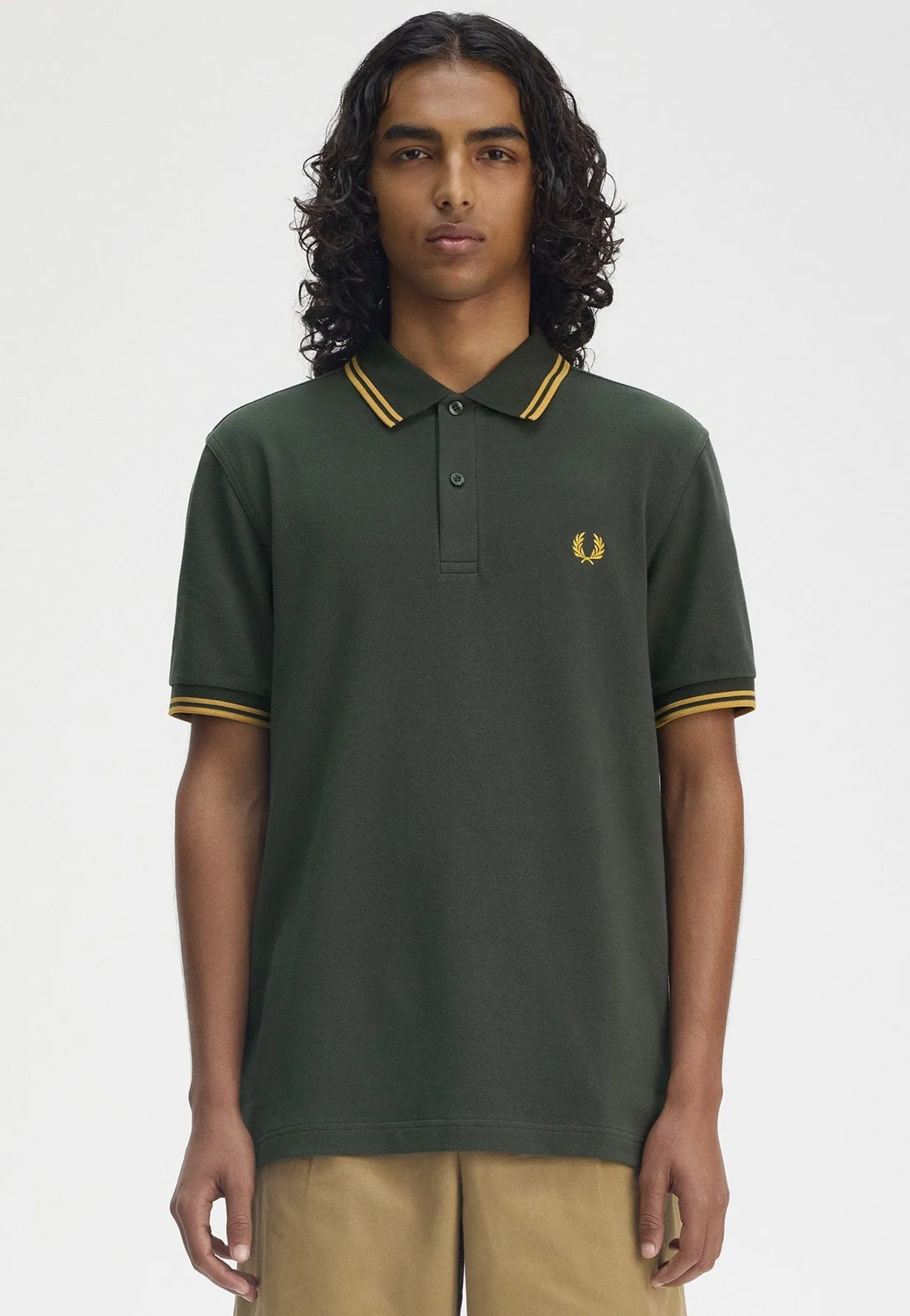 Fred Perry - Twin Tipped Court Green/Honeycomb - Polo