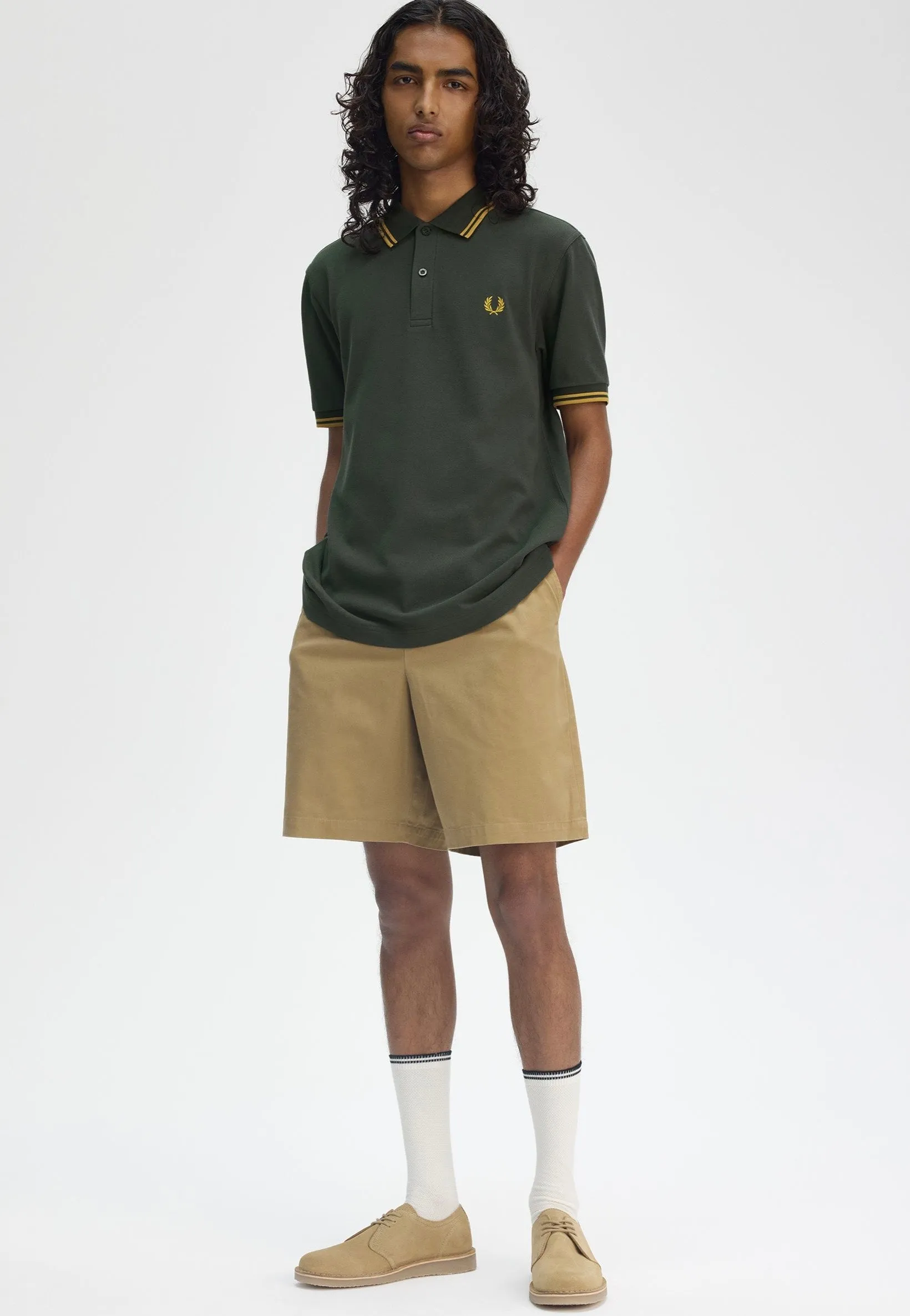 Fred Perry - Twin Tipped Court Green/Honeycomb - Polo