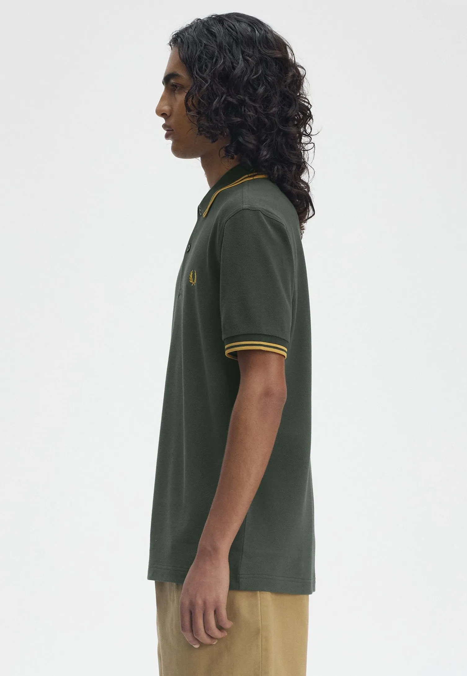 Fred Perry - Twin Tipped Court Green/Honeycomb - Polo