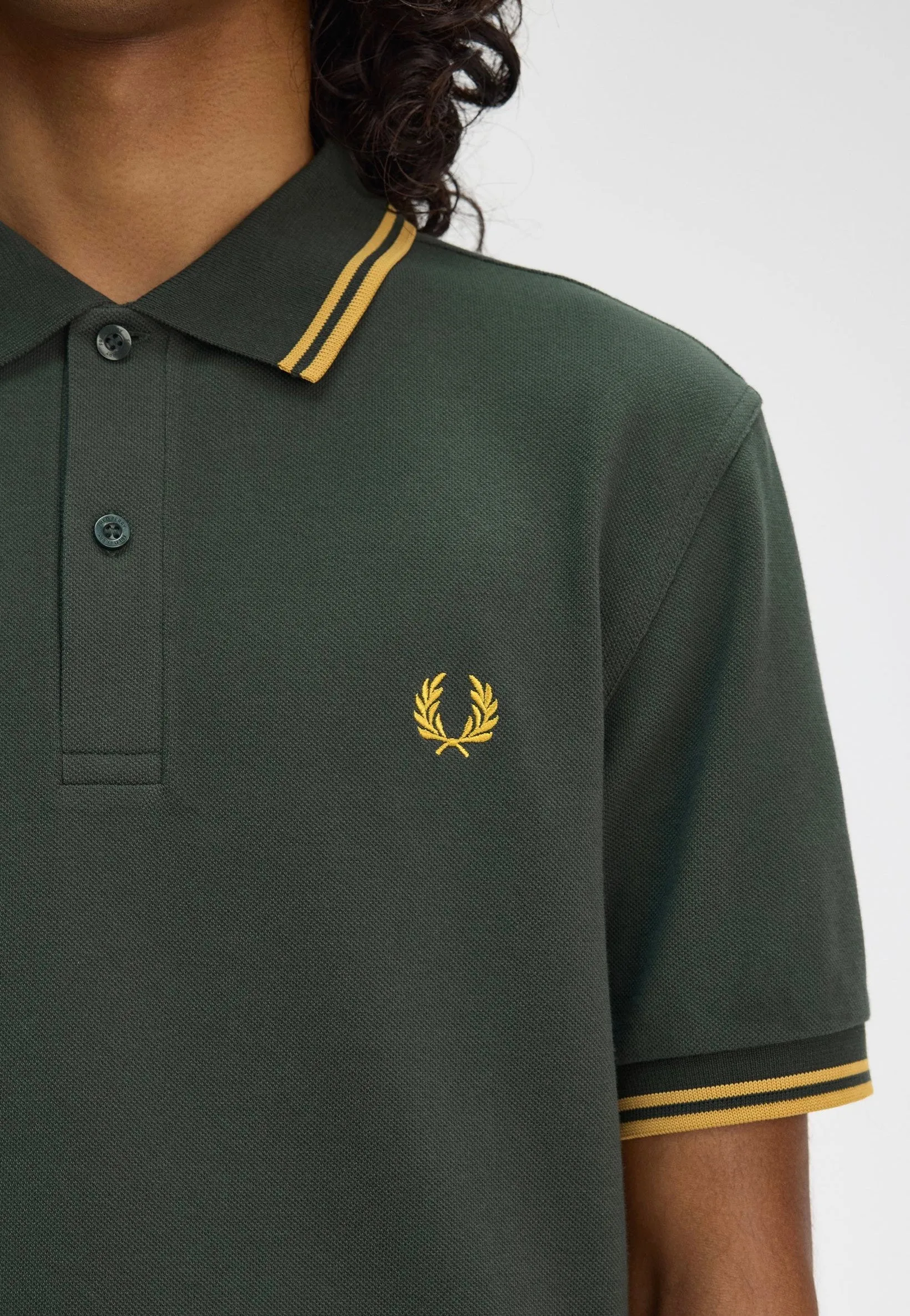 Fred Perry - Twin Tipped Court Green/Honeycomb - Polo