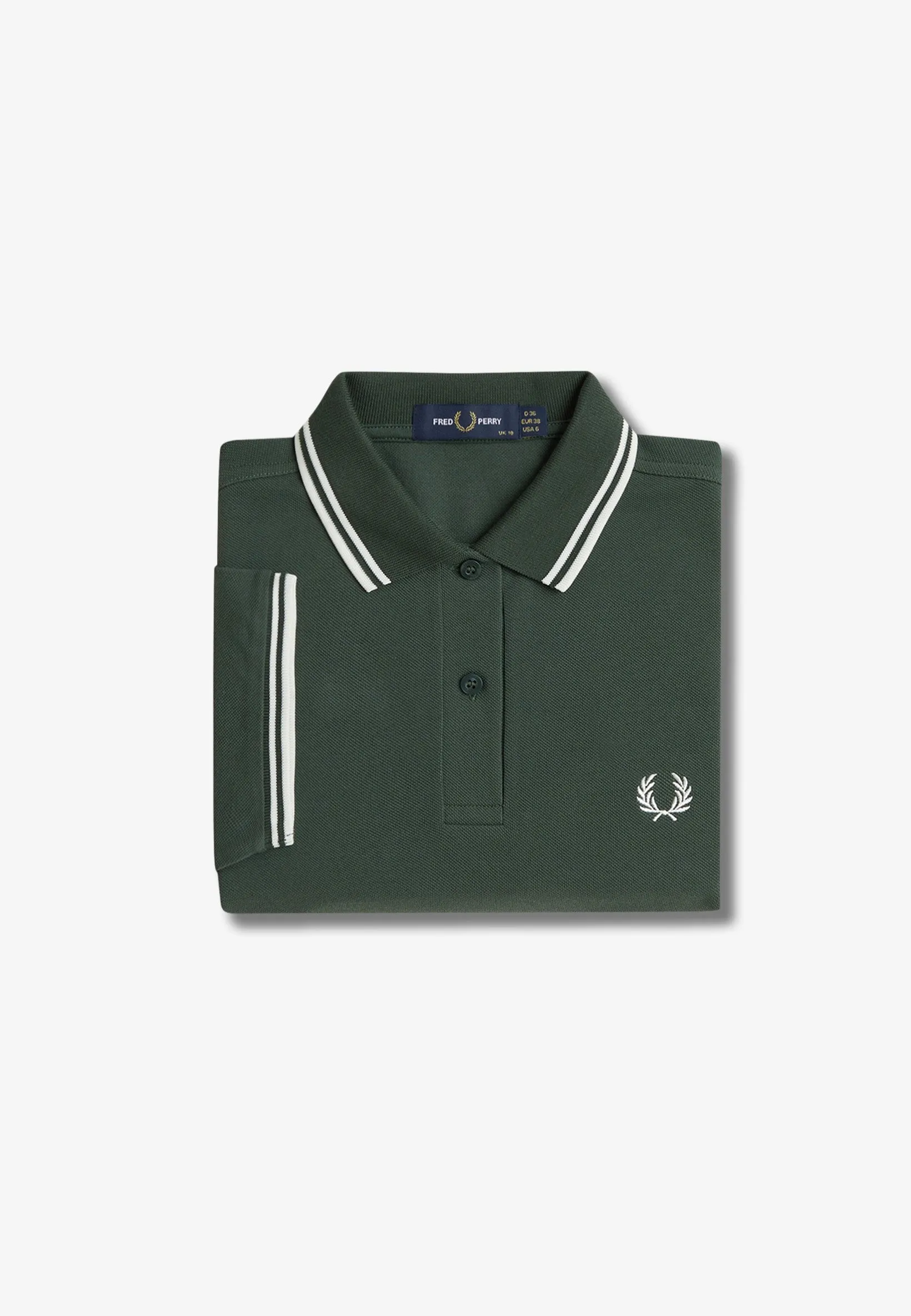 Fred Perry - Twin Tipped Court Green/Snow White - Polo