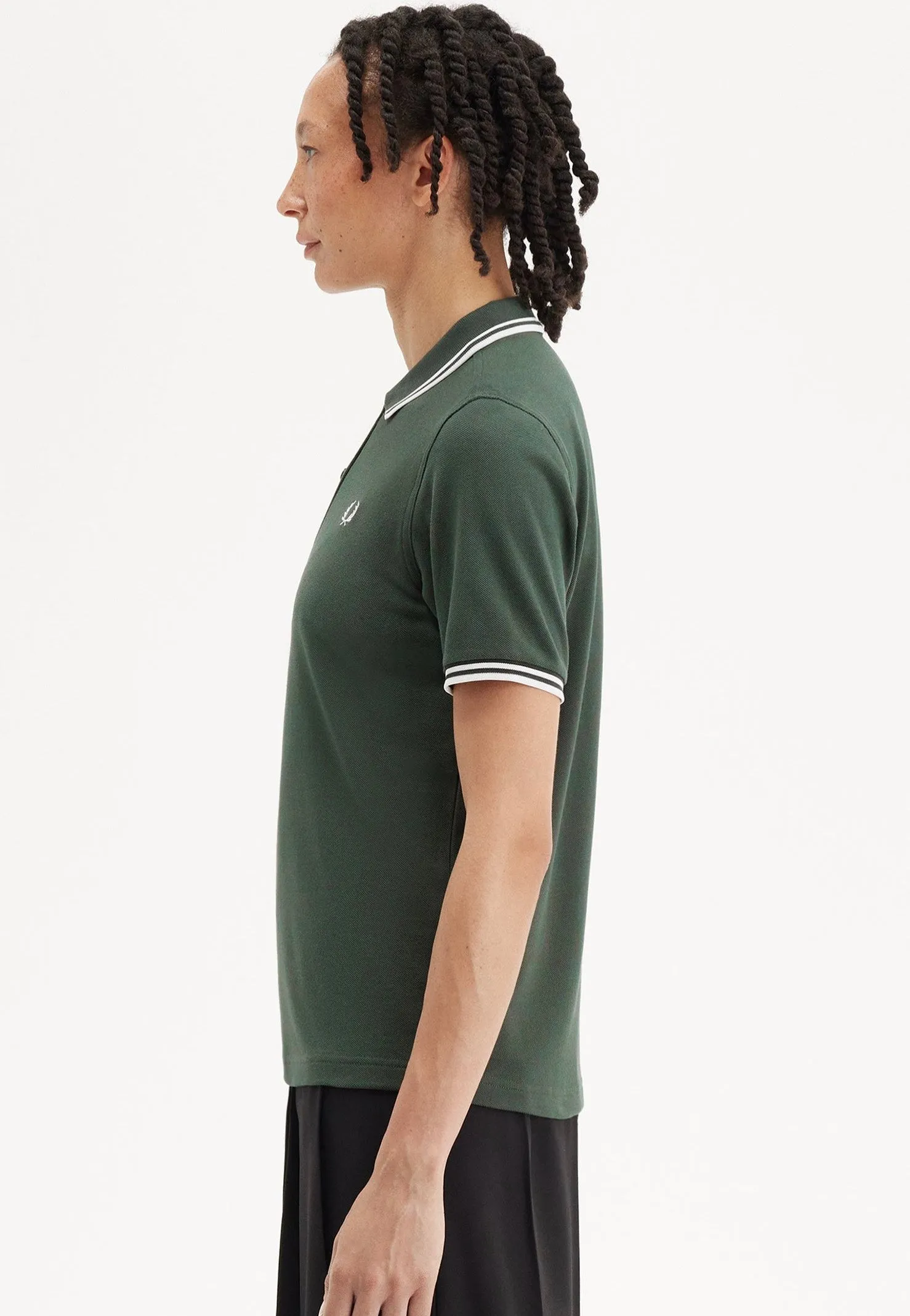 Fred Perry - Twin Tipped Court Green/Snow White - Polo