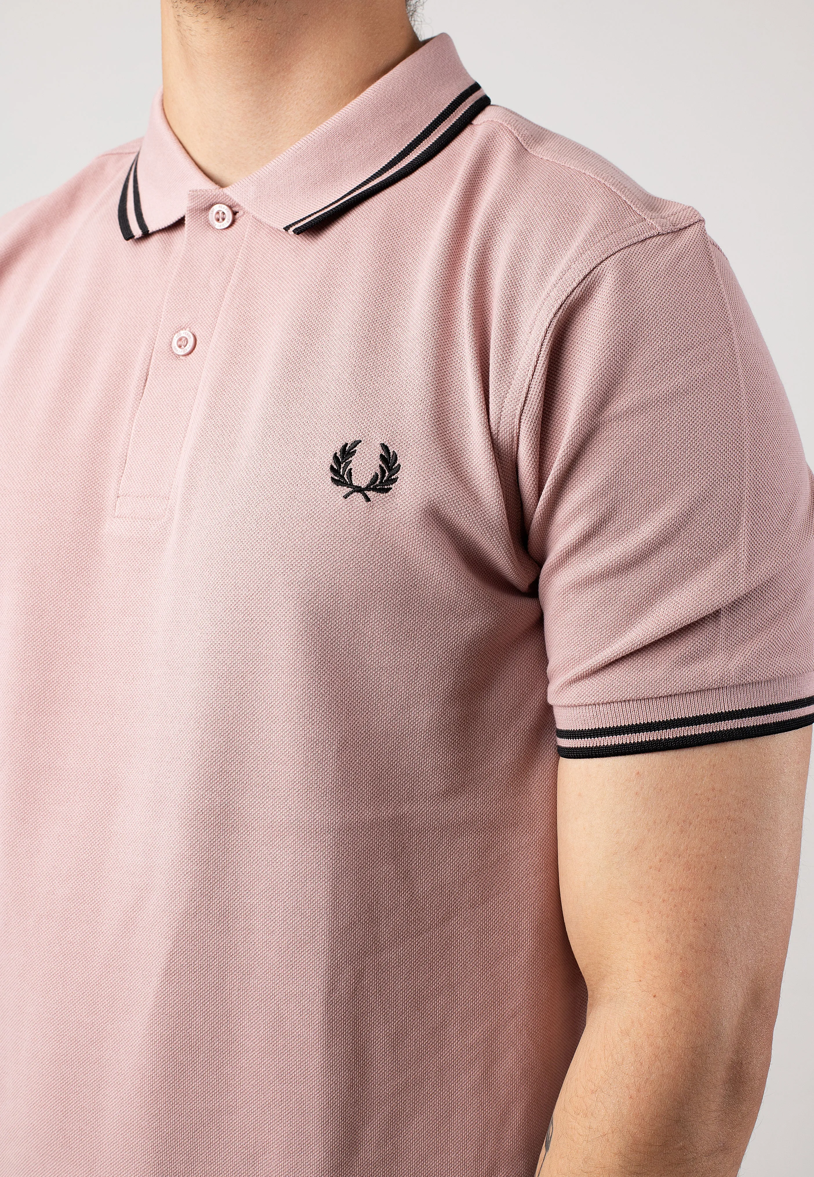 Fred Perry - Twin Tipped Dusty Rose Pink/Black - Polo