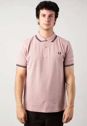 Fred Perry - Twin Tipped Dusty Rose Pink/Black - Polo