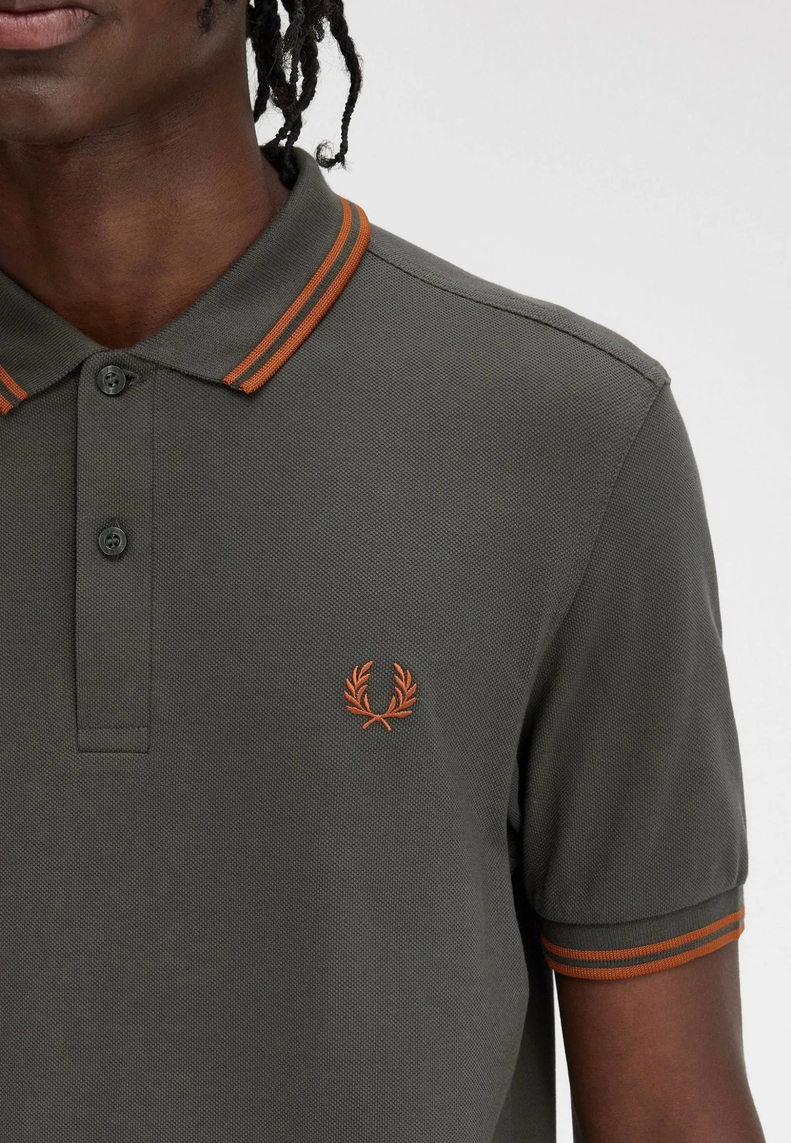 Fred Perry - Twin Tipped Field Green/Nut Flake/Nut Flake - Polo