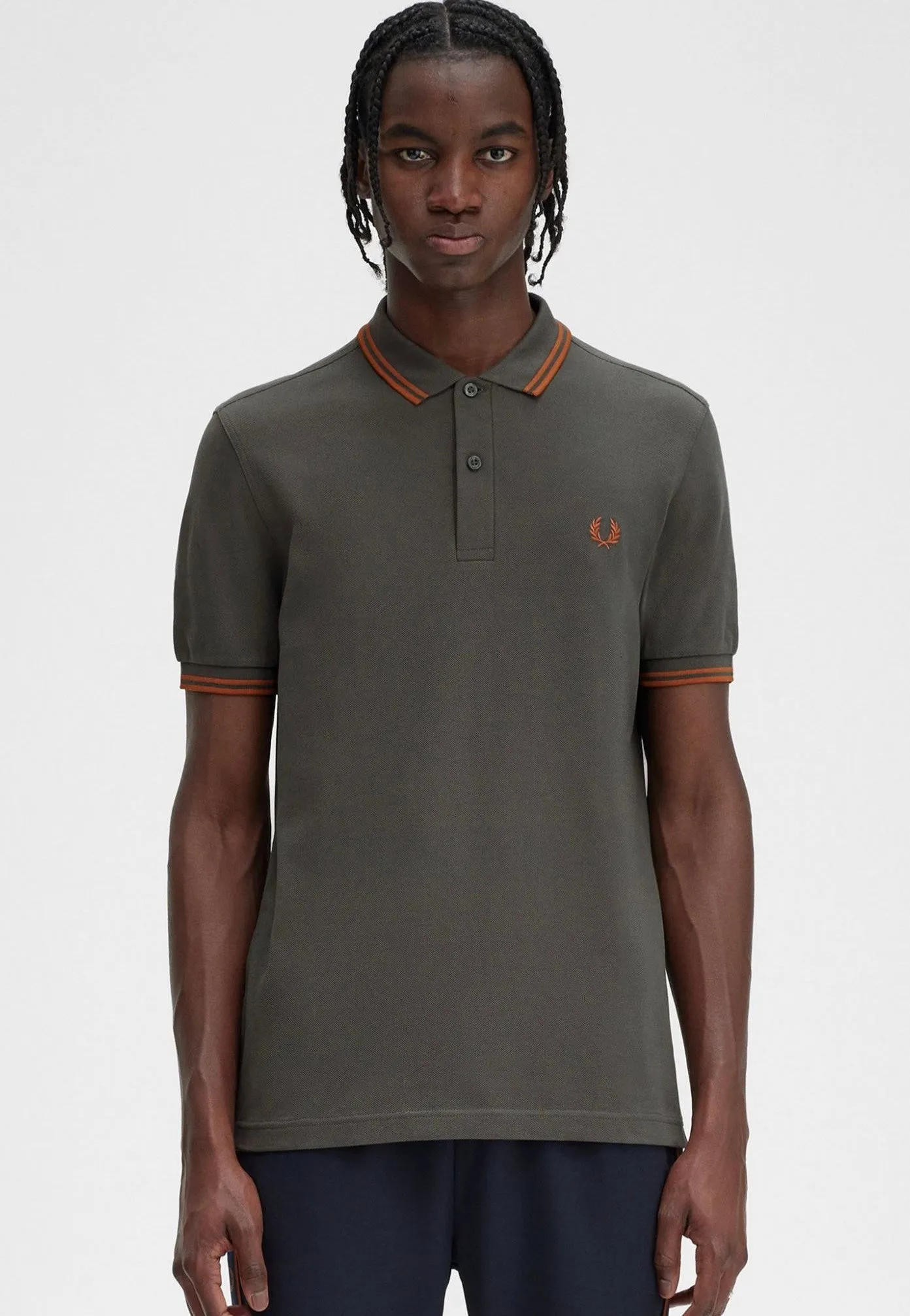Fred Perry - Twin Tipped Field Green/Nut Flake/Nut Flake - Polo