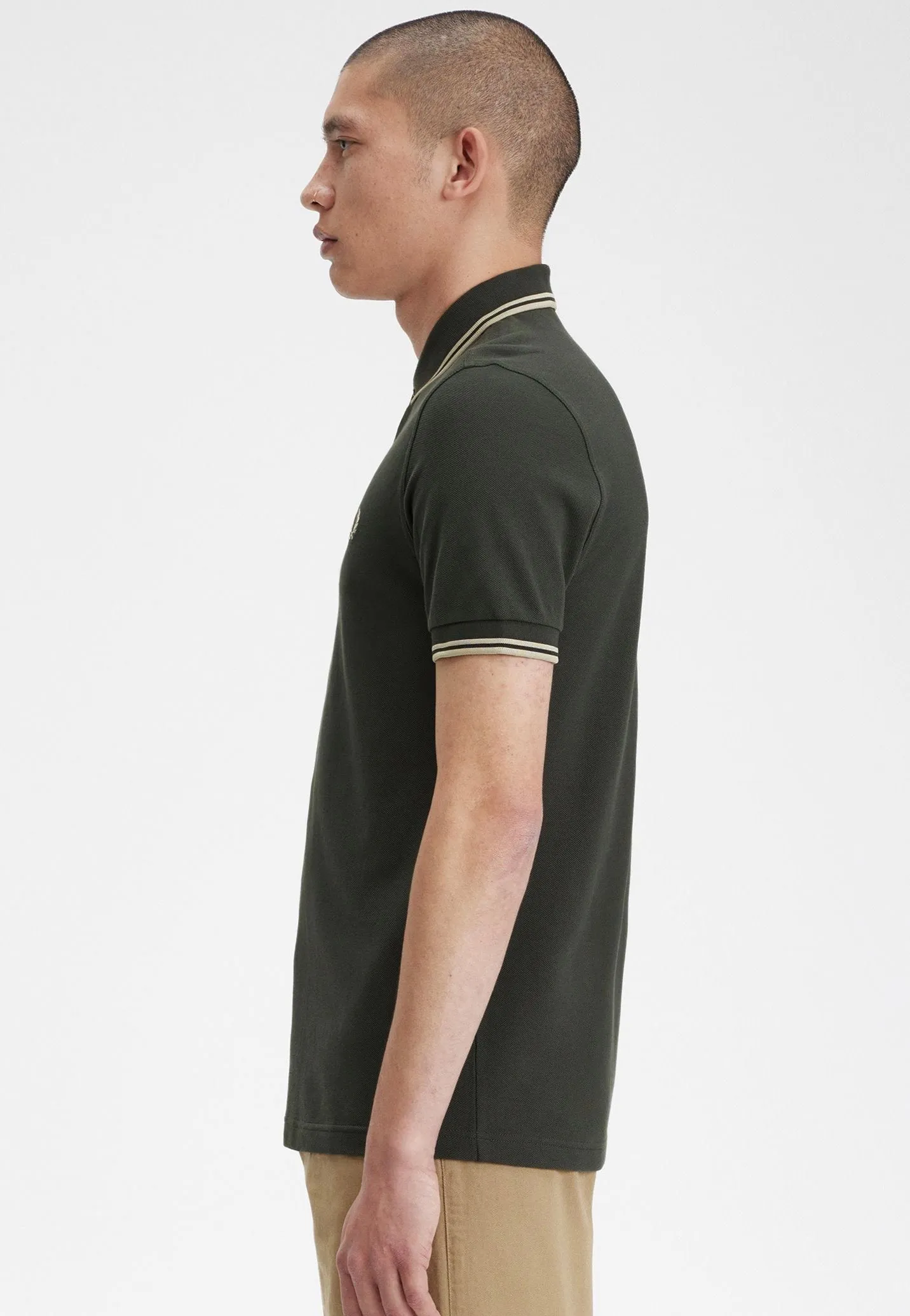 Fred Perry - Twin Tipped Field Green/Oatmeal - Polo