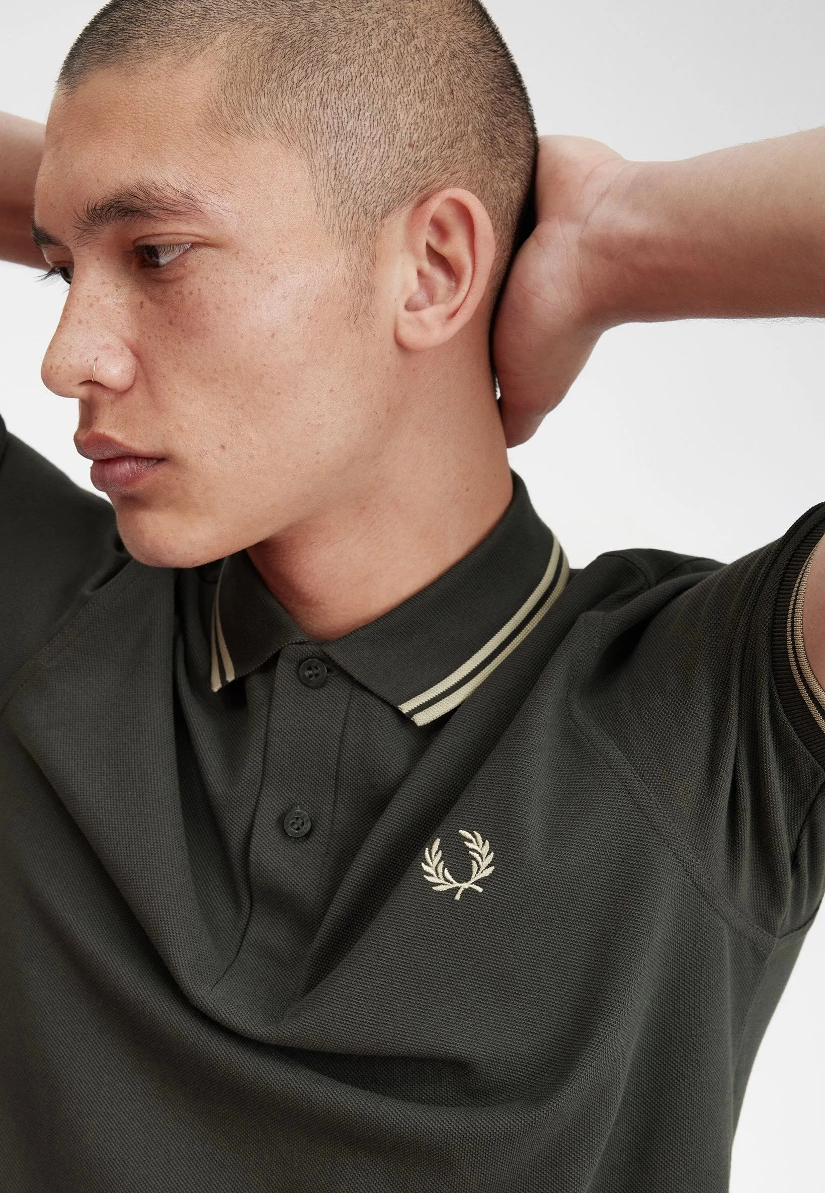 Fred Perry - Twin Tipped Field Green/Oatmeal - Polo