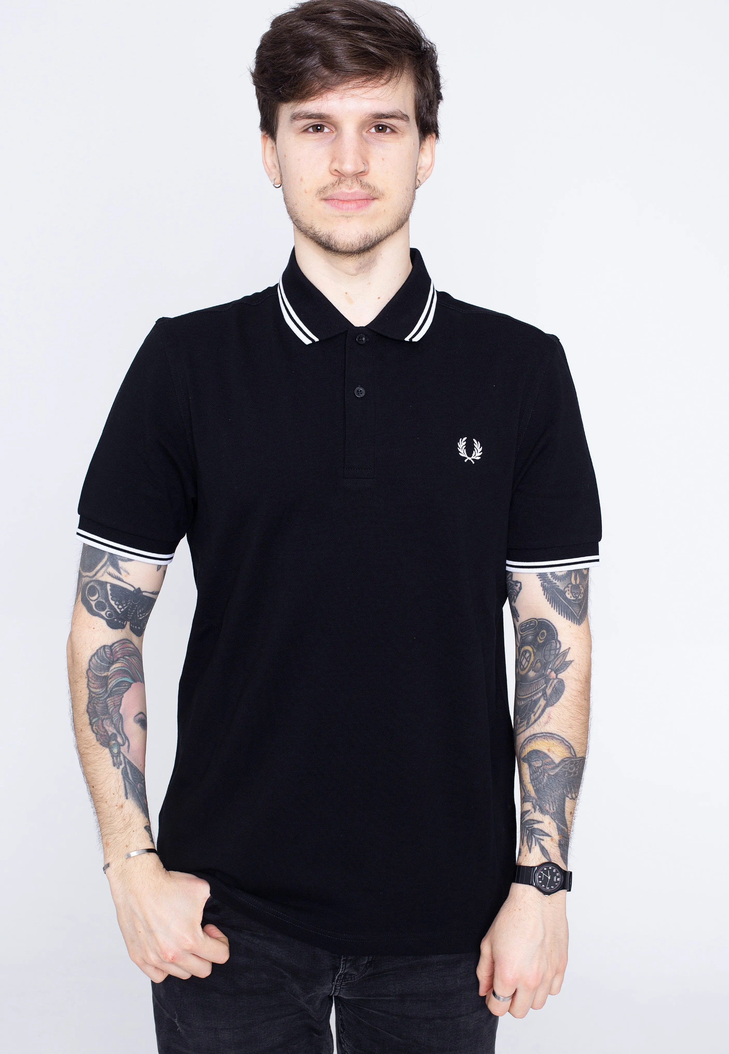 Fred Perry - Twin Tipped Fred Perry Black - Polo