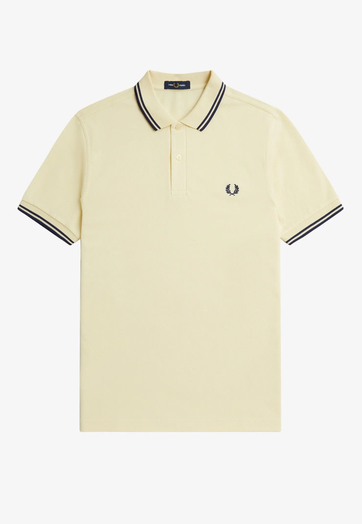 Fred Perry - Twin Tipped Ice Cream/French Navy - Polo
