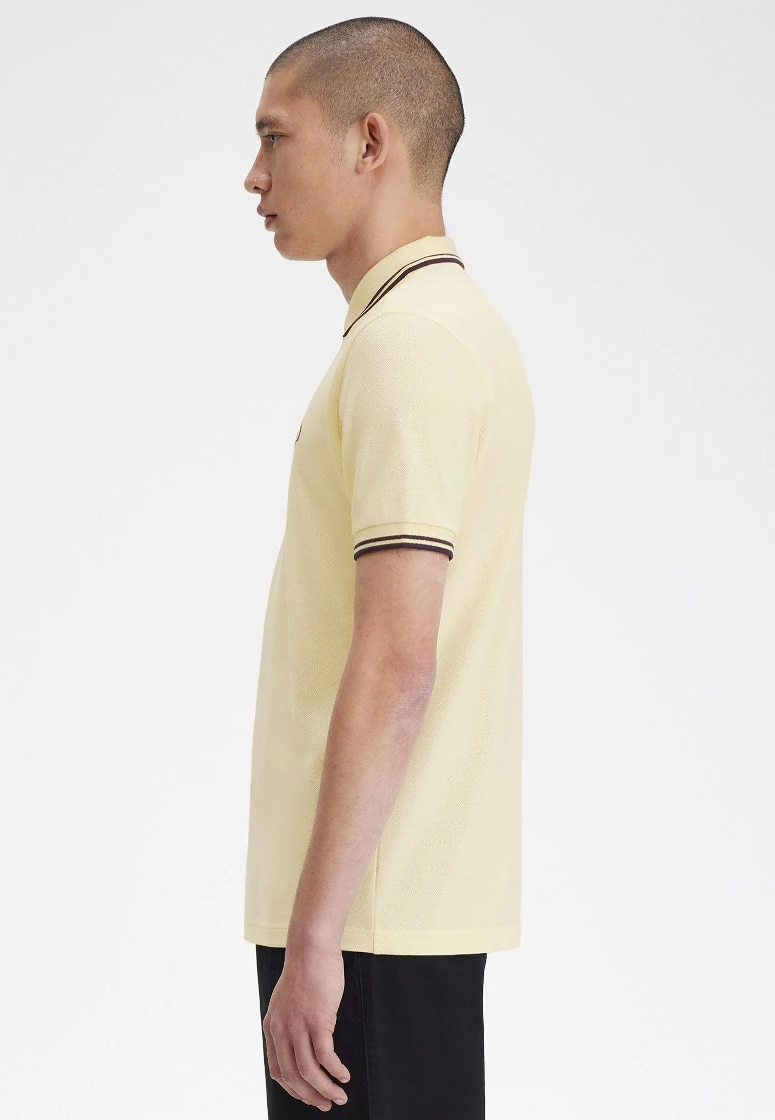 Fred Perry - Twin Tipped Ice Cream/French Navy - Polo