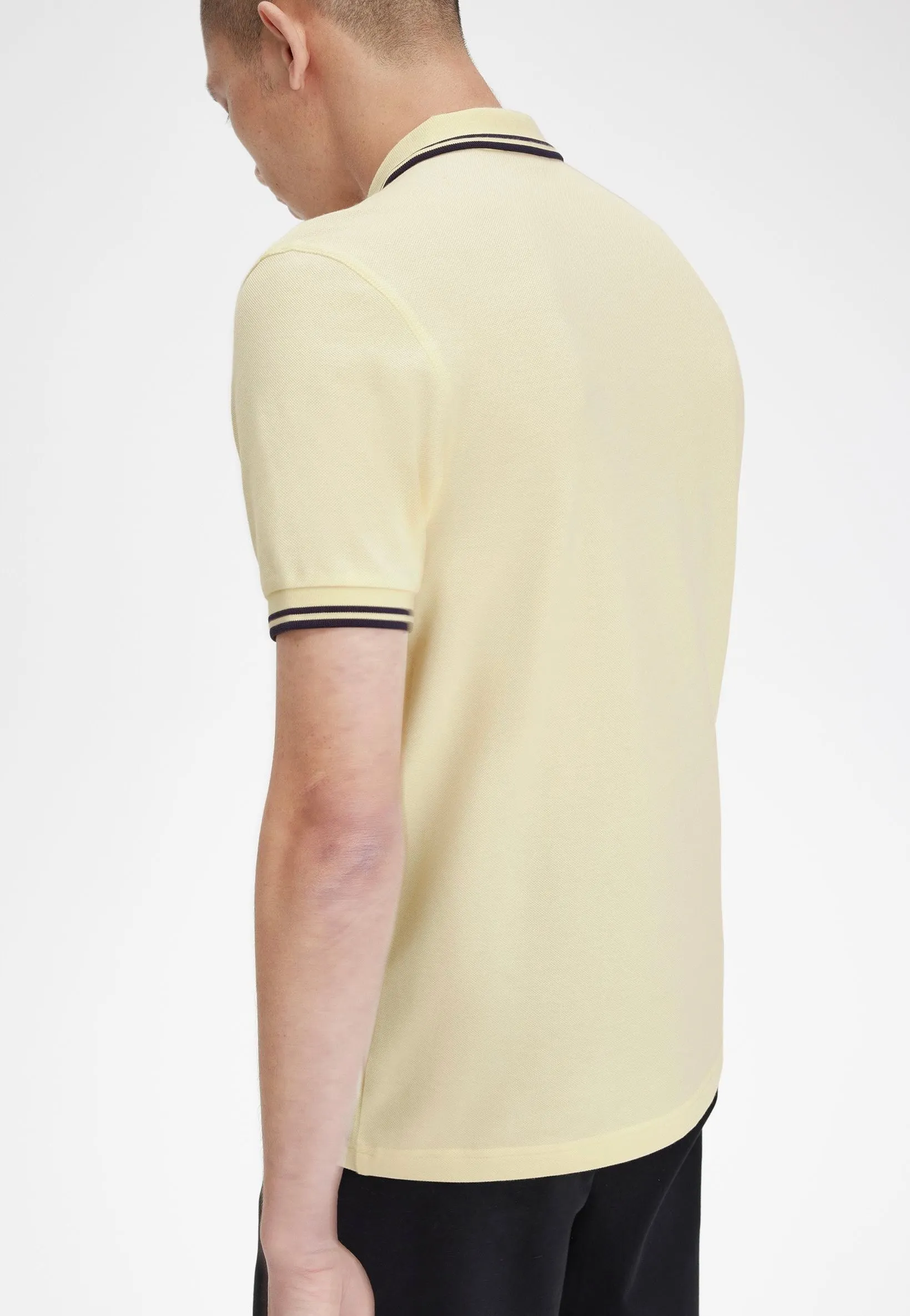 Fred Perry - Twin Tipped Ice Cream/French Navy - Polo
