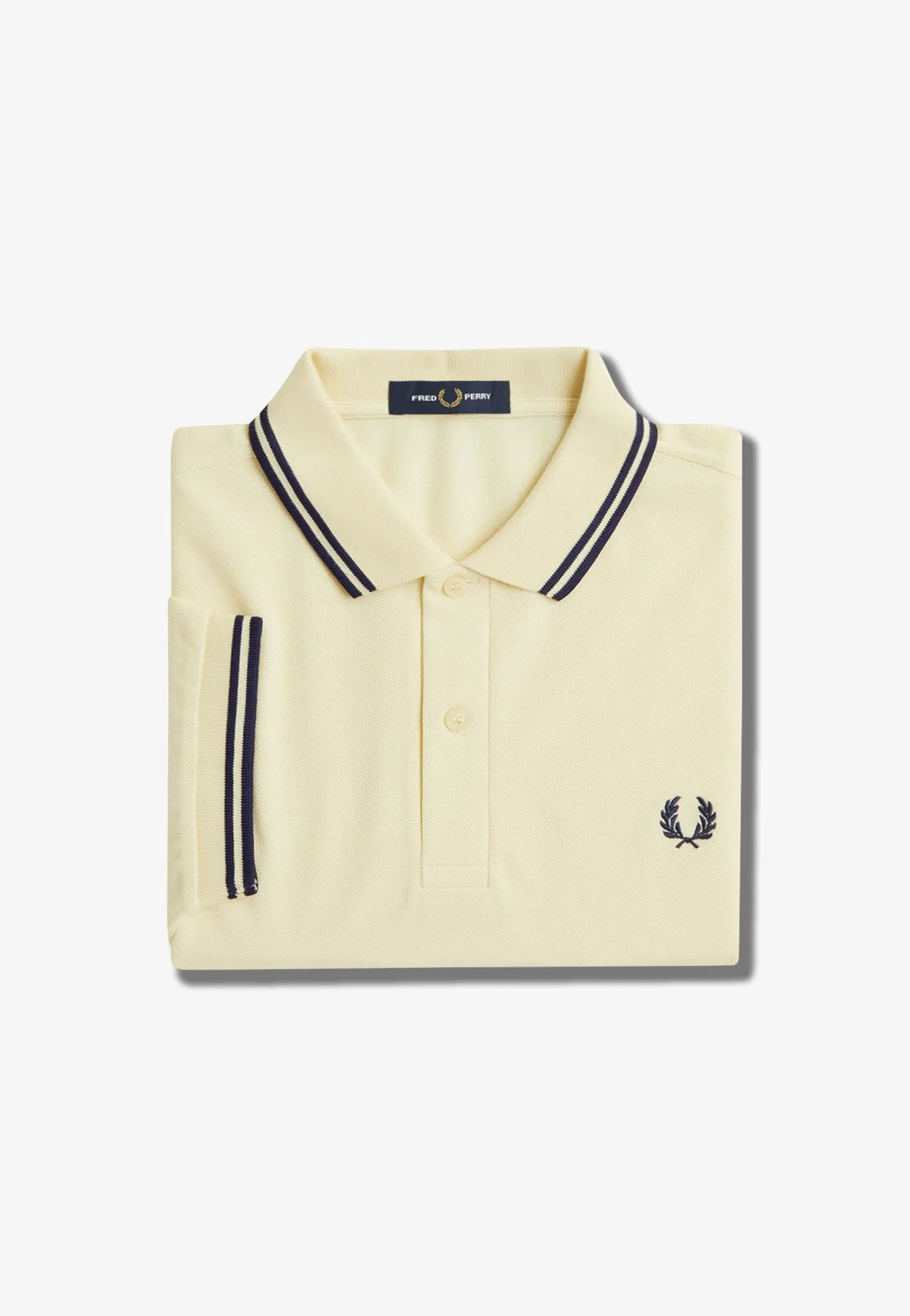 Fred Perry - Twin Tipped Ice Cream/French Navy - Polo