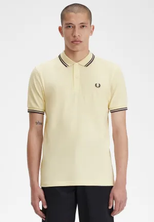 Fred Perry - Twin Tipped Ice Cream/French Navy - Polo