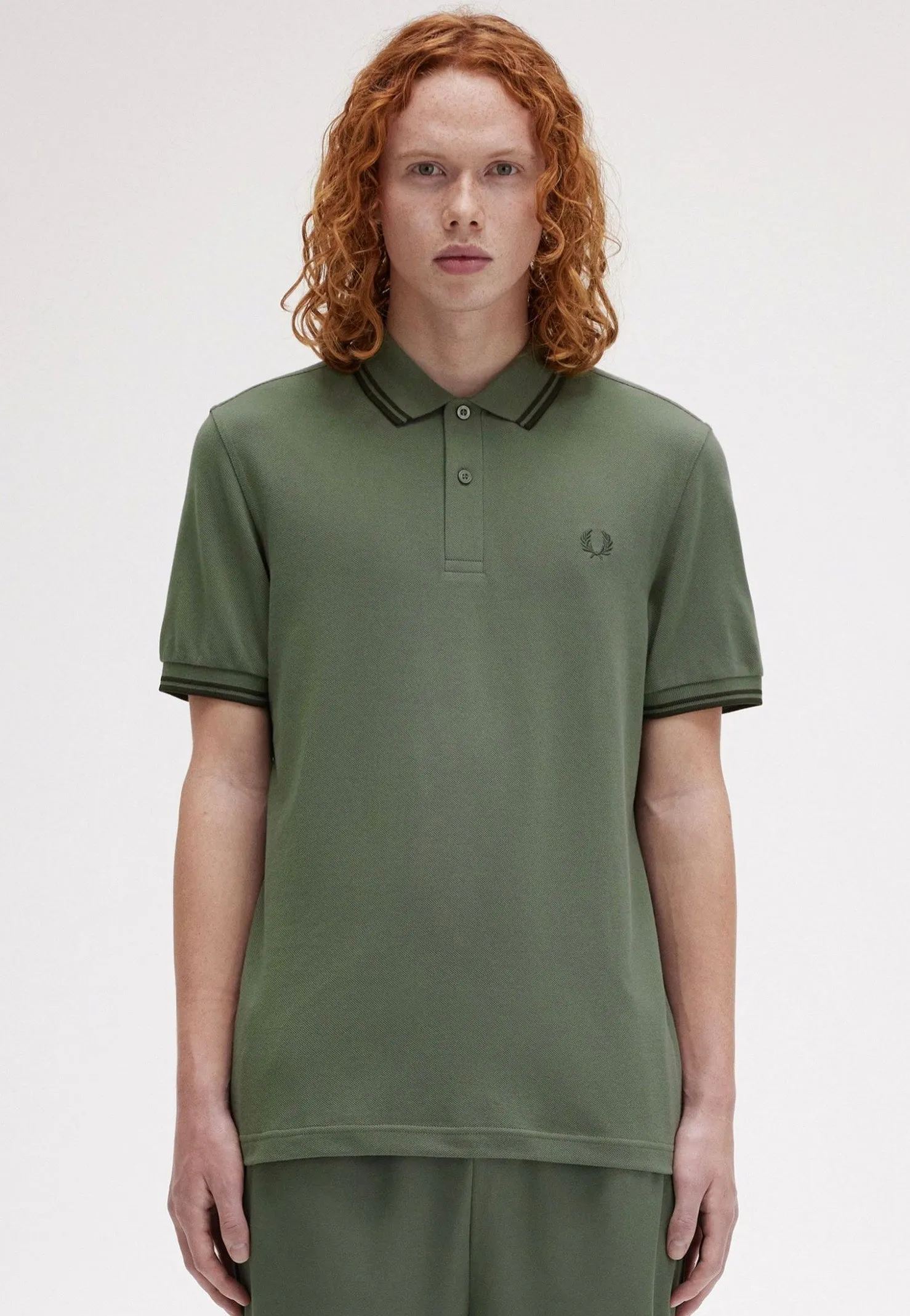 Fred Perry - Twin Tipped Laurel Wreath Green/Night Green/Night Green - Polo