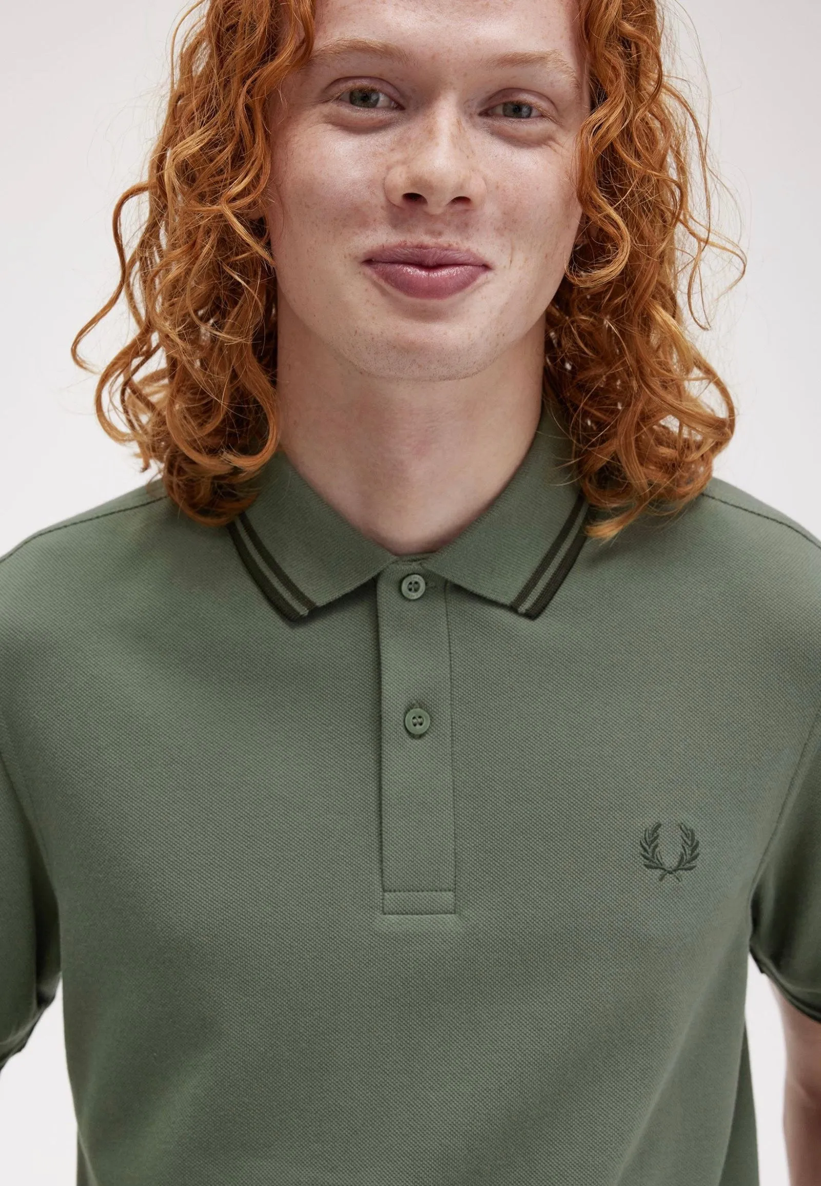 Fred Perry - Twin Tipped Laurel Wreath Green/Night Green/Night Green - Polo
