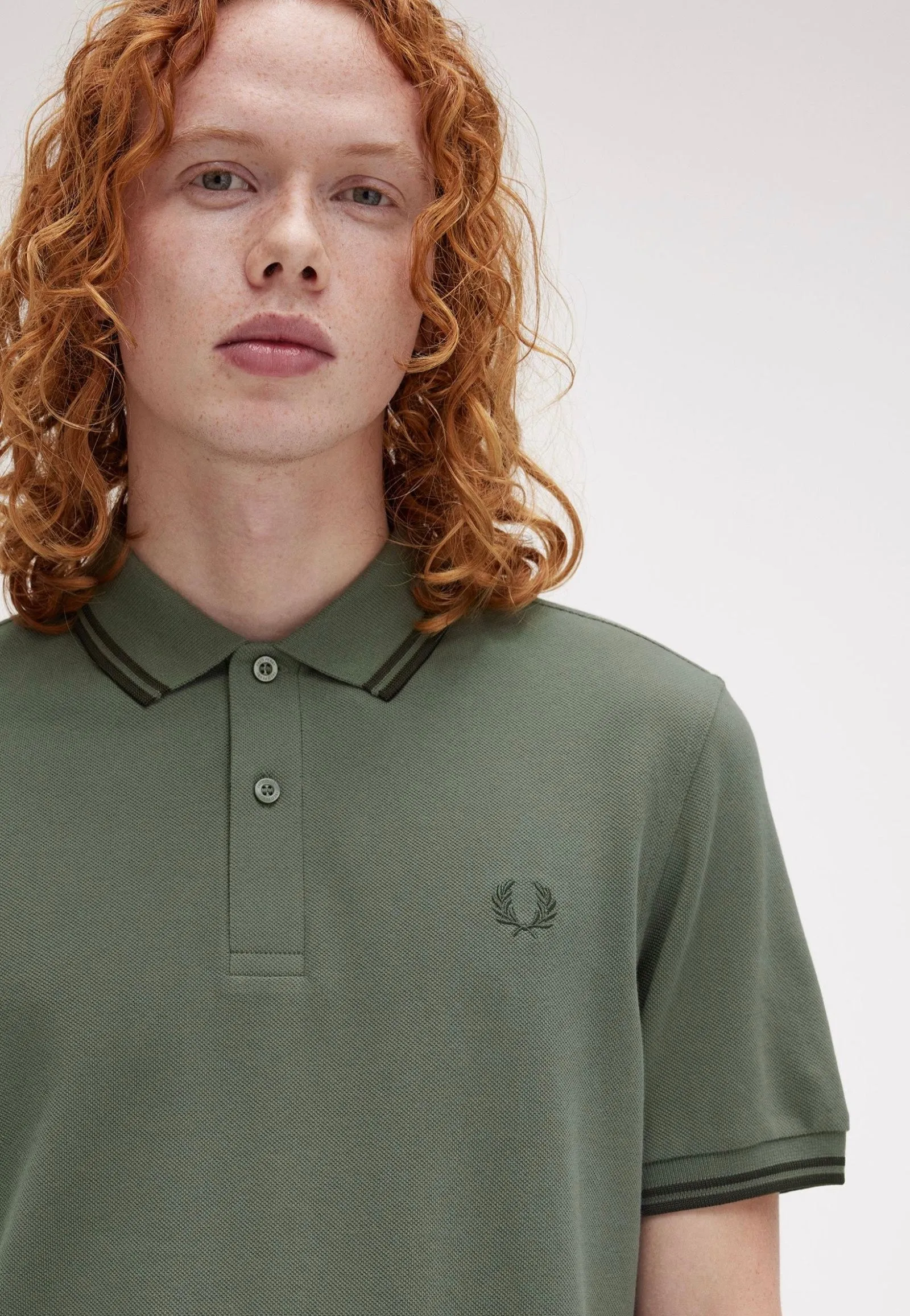 Fred Perry - Twin Tipped Laurel Wreath Green/Night Green/Night Green - Polo