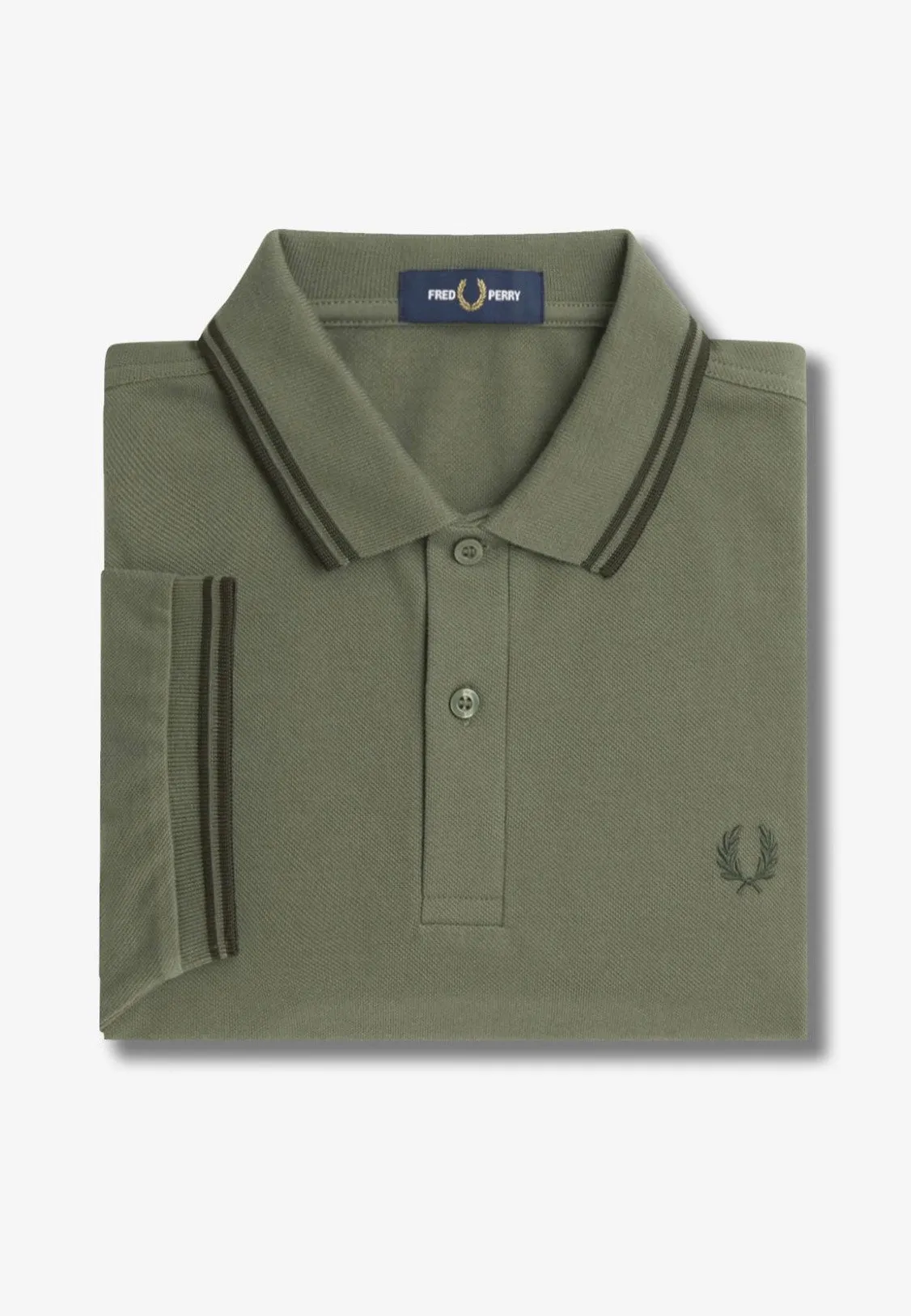 Fred Perry - Twin Tipped Laurel Wreath Green/Night Green/Night Green - Polo