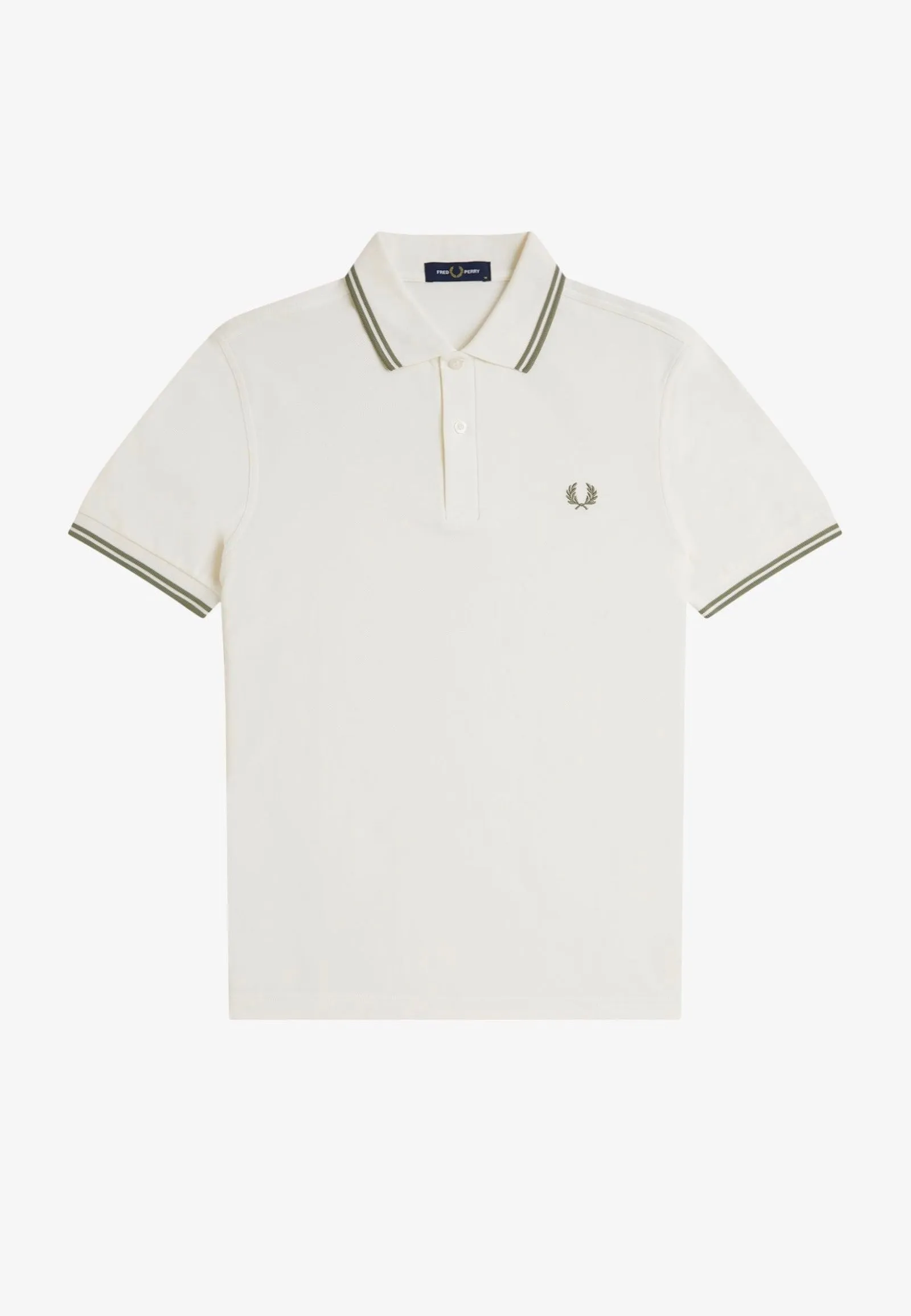 Fred Perry - Twin Tipped Lghecru/Olivmint - Polo