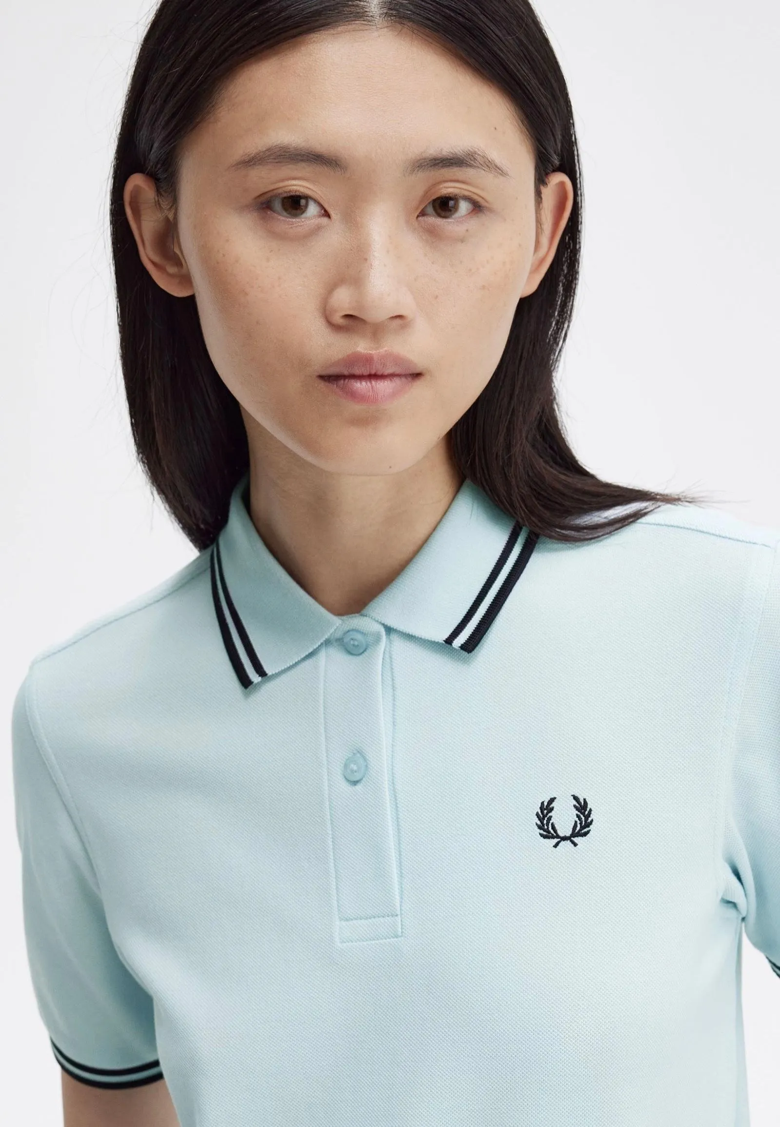 Fred Perry - Twin Tipped Light Ice/Black/Black - Polo