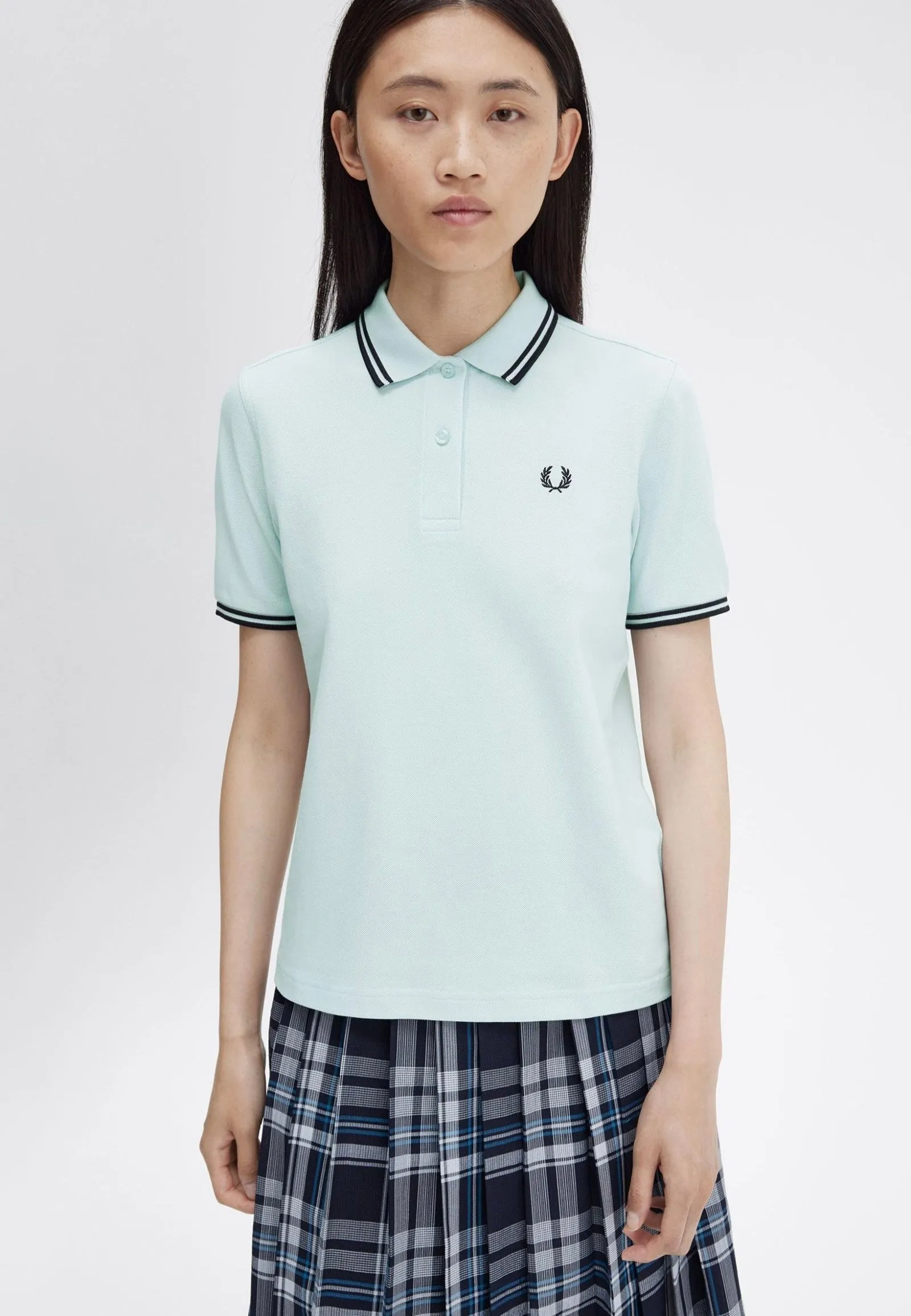 Fred Perry - Twin Tipped Light Ice/Black/Black - Polo