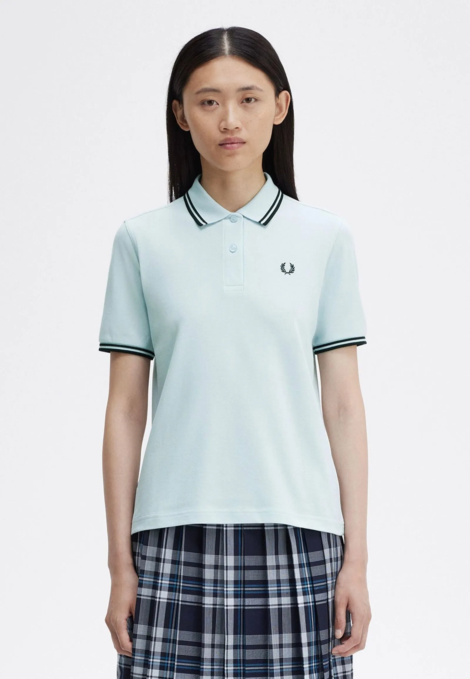 Fred Perry - Twin Tipped Light Ice/Black/Black - Polo