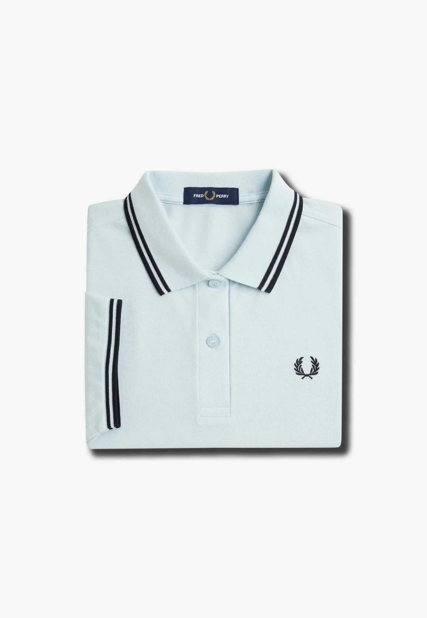 Fred Perry - Twin Tipped Light Ice/Black/Black - Polo