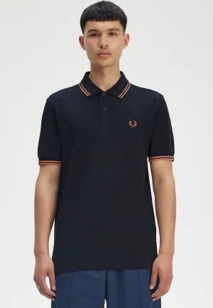 Fred Perry - Twin Tipped Navy/Cinnamon - Polo