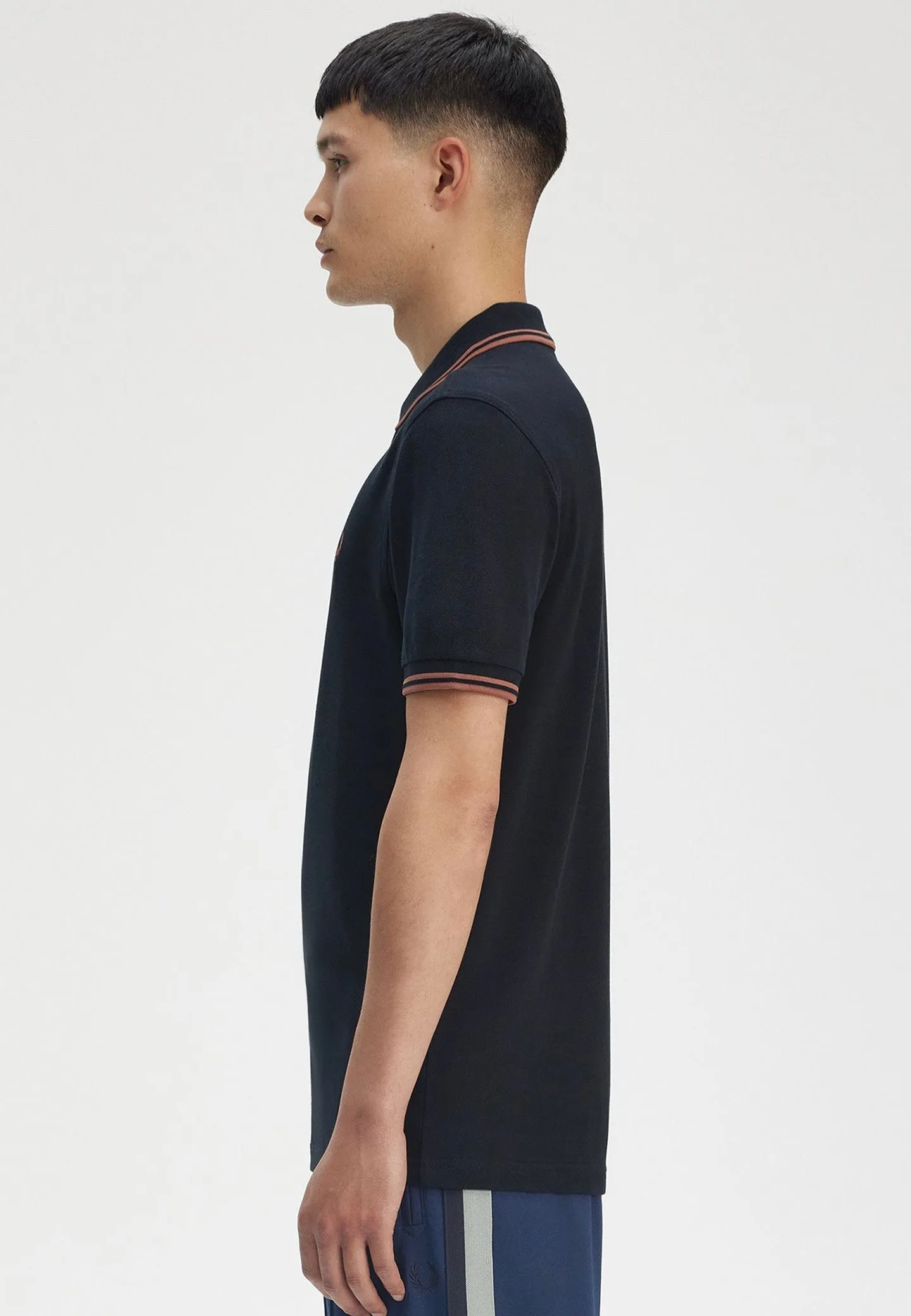 Fred Perry - Twin Tipped Navy/Cinnamon - Polo
