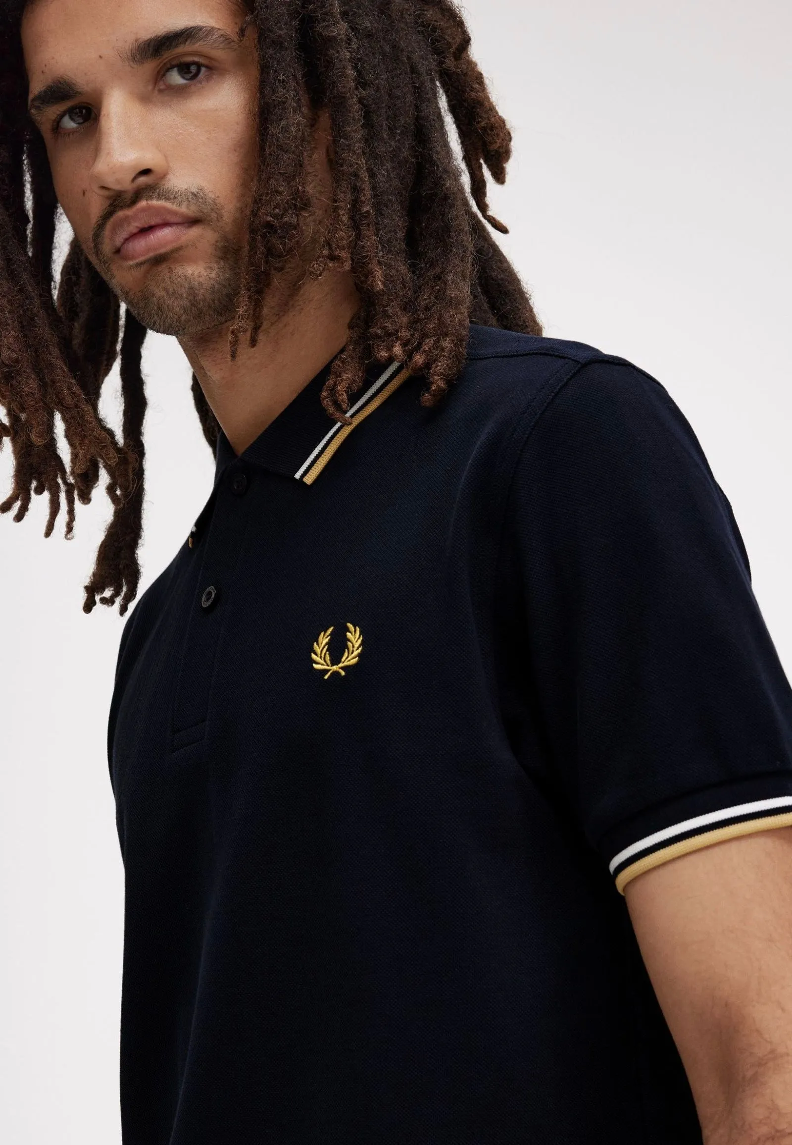 Fred Perry - Twin Tipped Navy/Ecru/Honeycomb - Polo