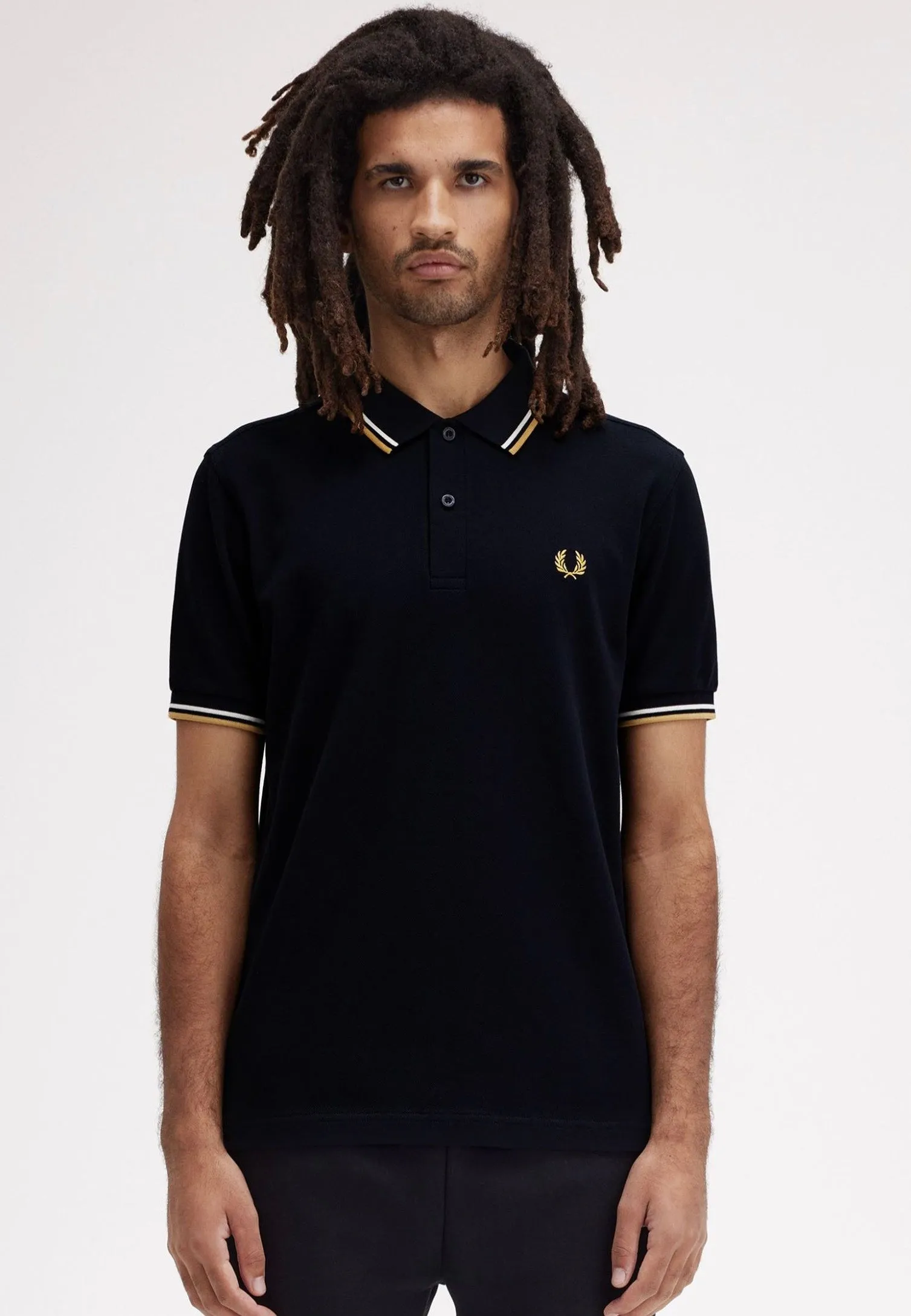 Fred Perry - Twin Tipped Navy/Ecru/Honeycomb - Polo