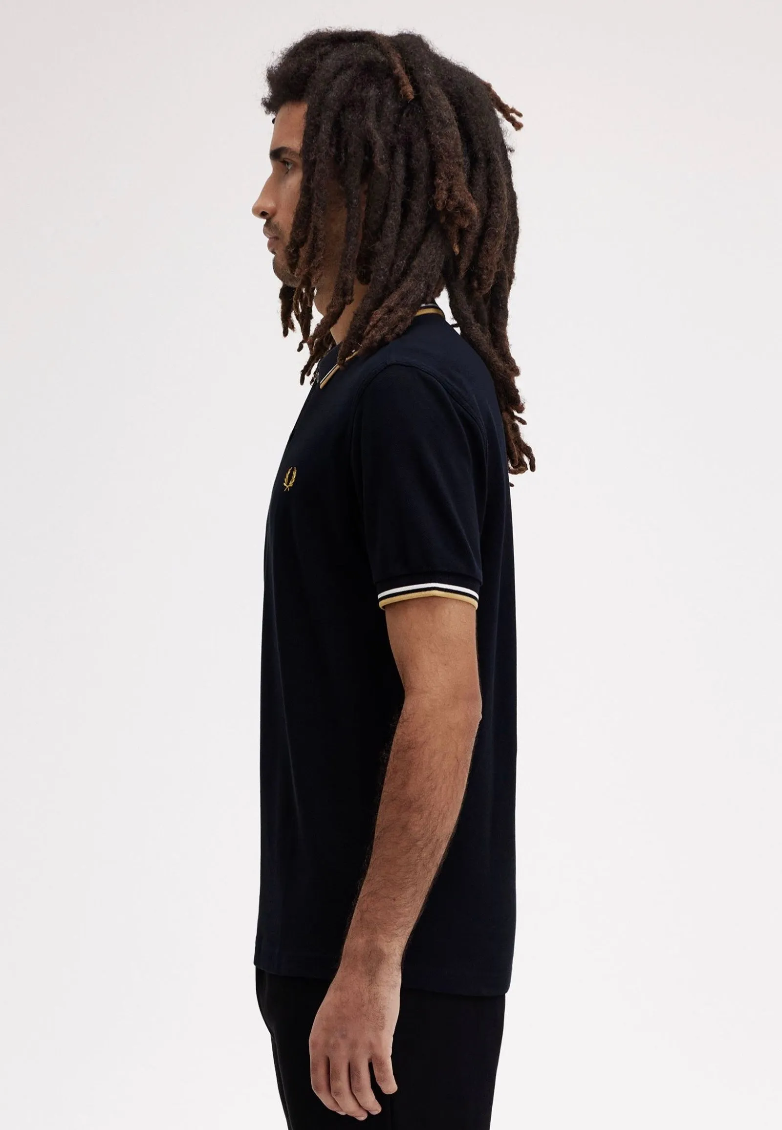 Fred Perry - Twin Tipped Navy/Ecru/Honeycomb - Polo