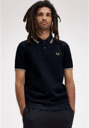 Fred Perry - Twin Tipped Navy/Ecru/Honeycomb - Polo
