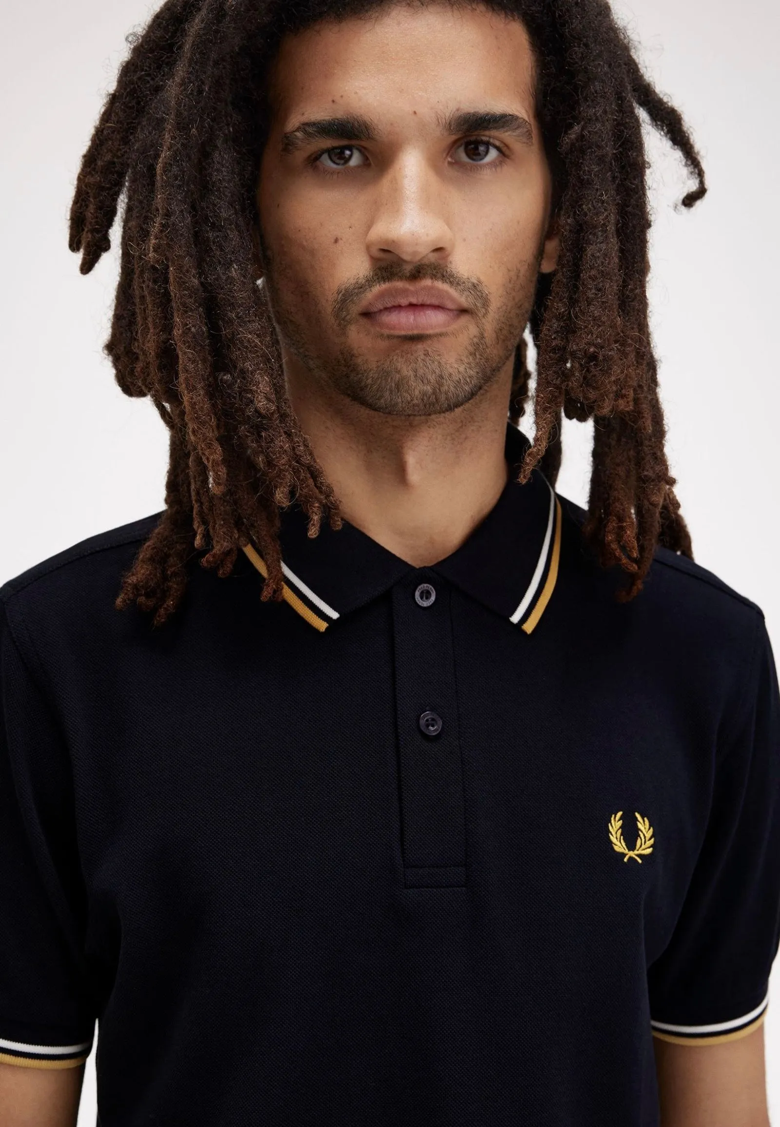 Fred Perry - Twin Tipped Navy/Ecru/Honeycomb - Polo