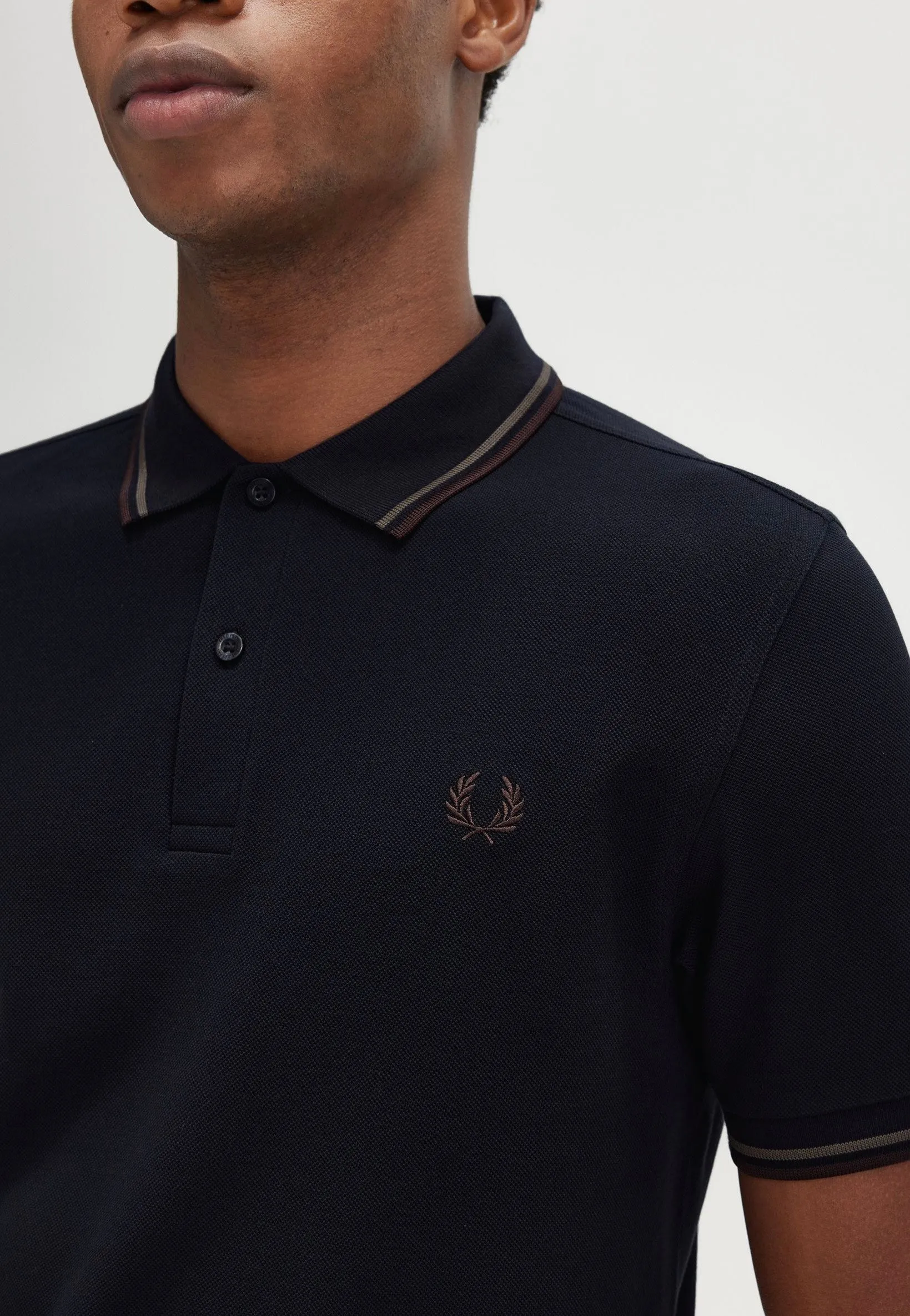 Fred Perry - Twin Tipped Navy/Laurel Wreath Green/Carrington Road Brick - Polo