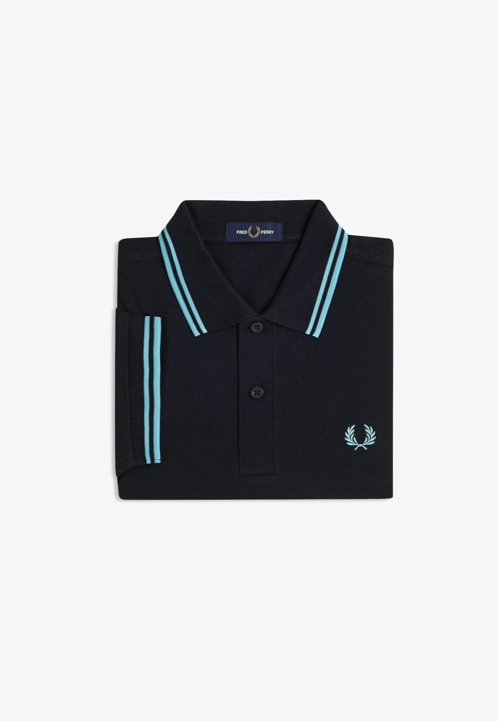 Fred Perry - Twin Tipped Navy/Mint Blue - Polo