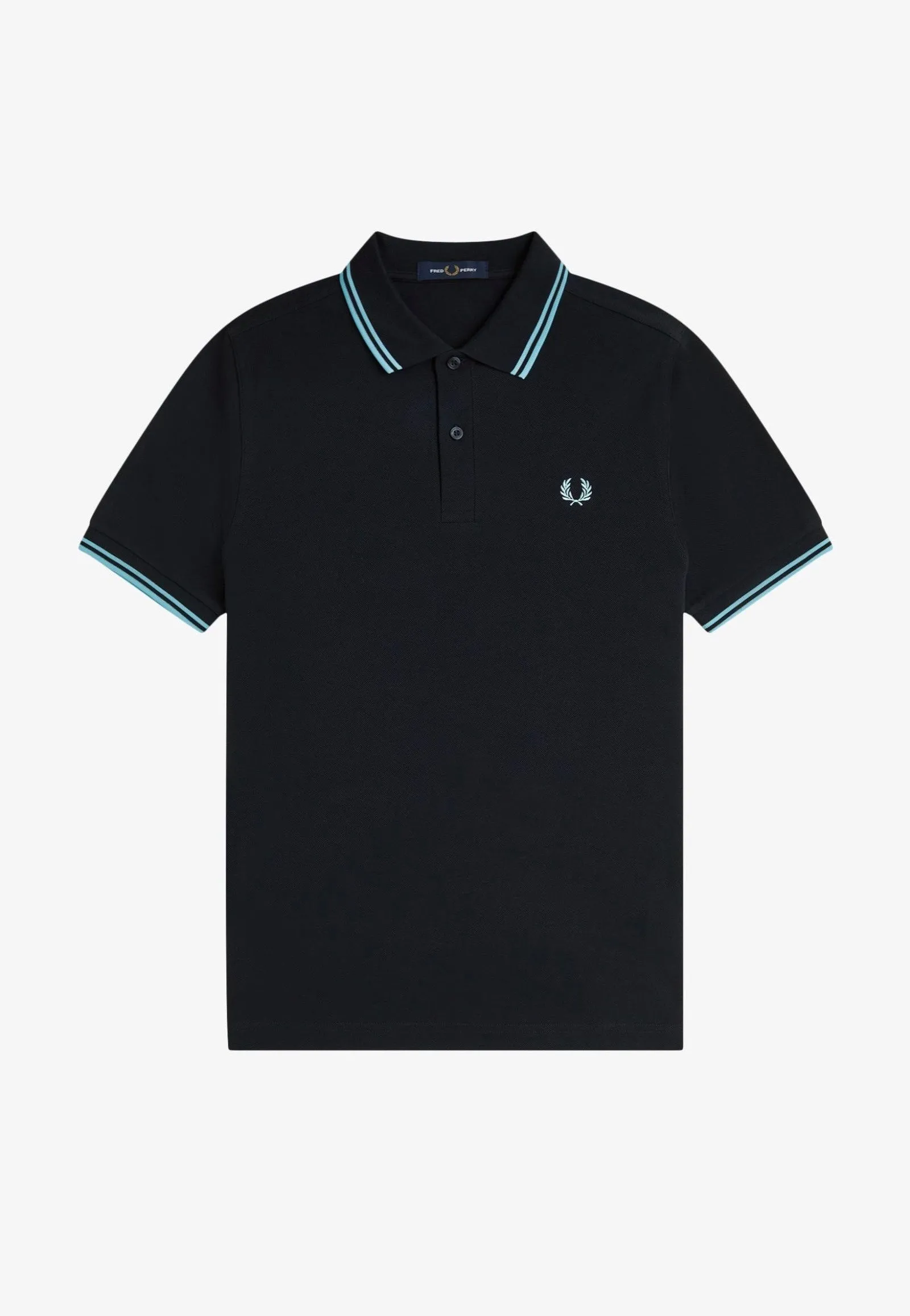 Fred Perry - Twin Tipped Navy/Mint Blue - Polo