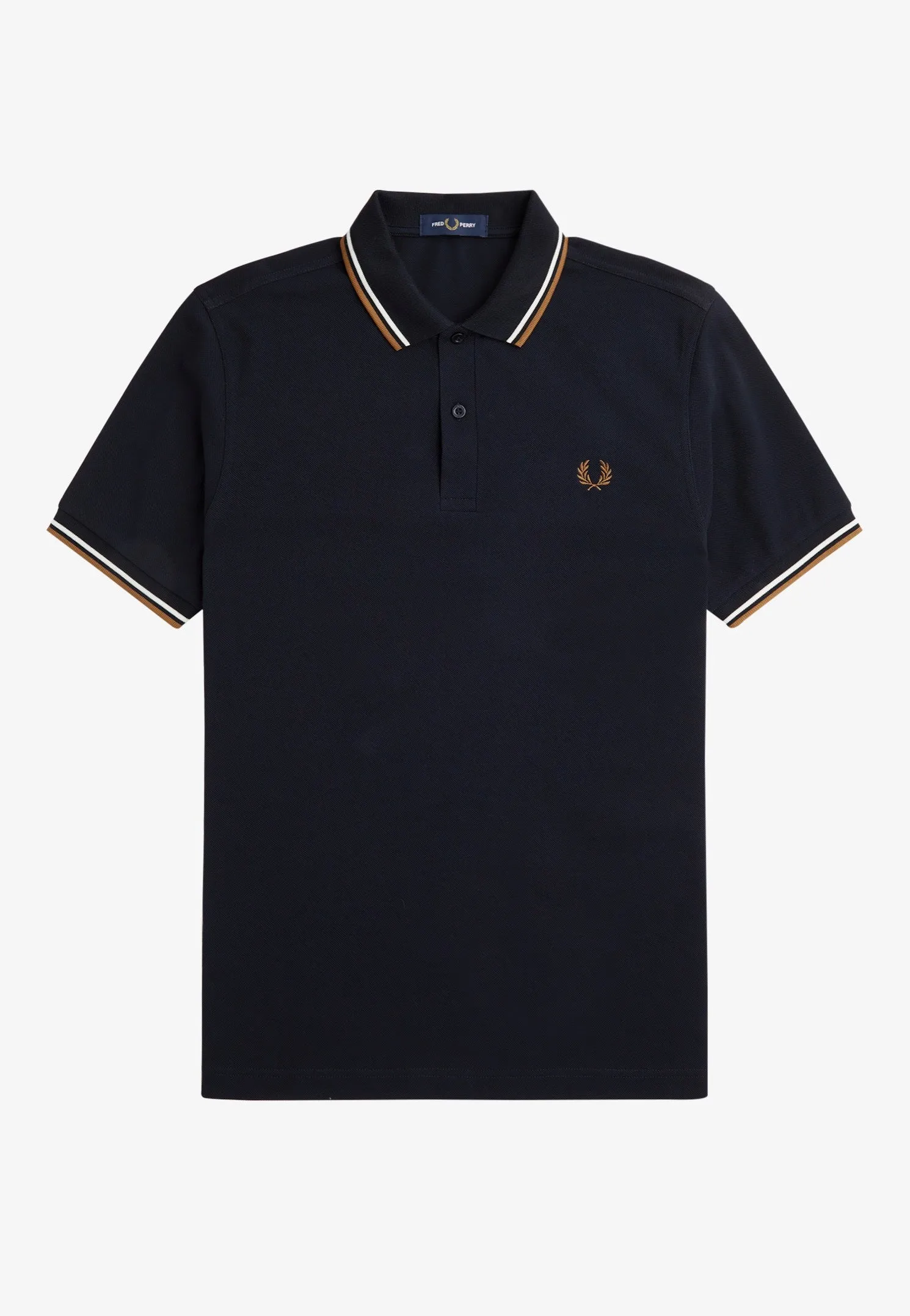 Fred Perry - Twin Tipped Navy/Snow White/Shaded Stone - Polo