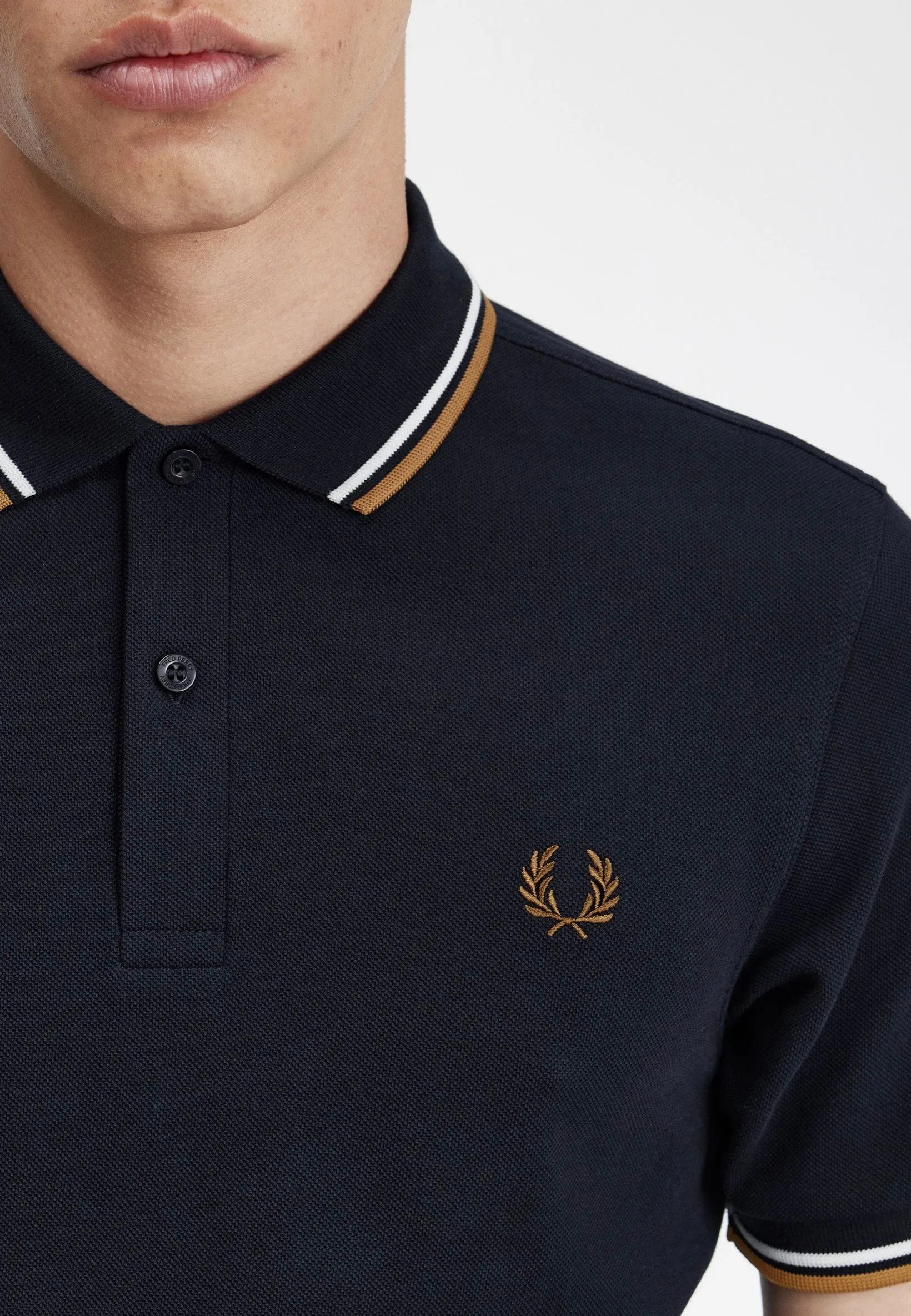 Fred Perry - Twin Tipped Navy/Snow White/Shaded Stone - Polo