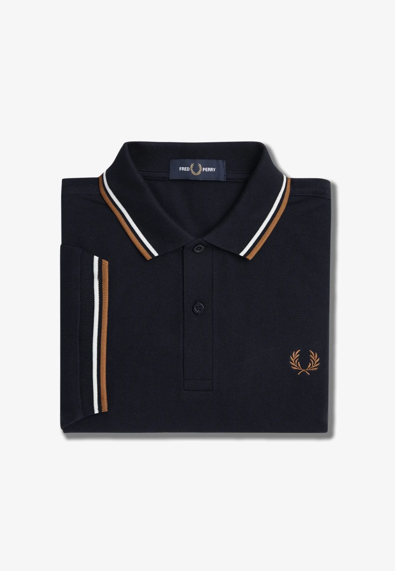 Fred Perry - Twin Tipped Navy/Snow White/Shaded Stone - Polo