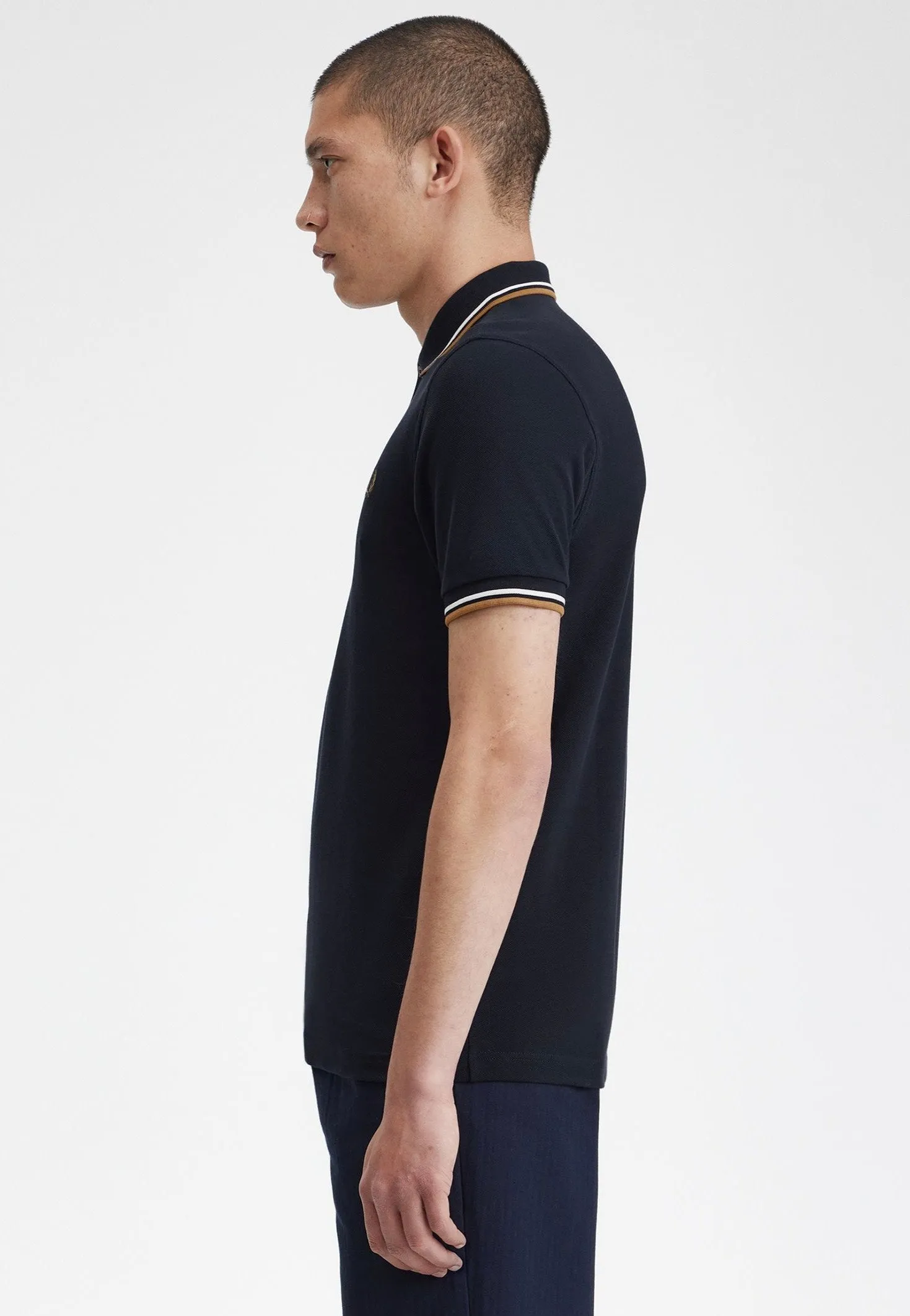 Fred Perry - Twin Tipped Navy/Snow White/Shaded Stone - Polo